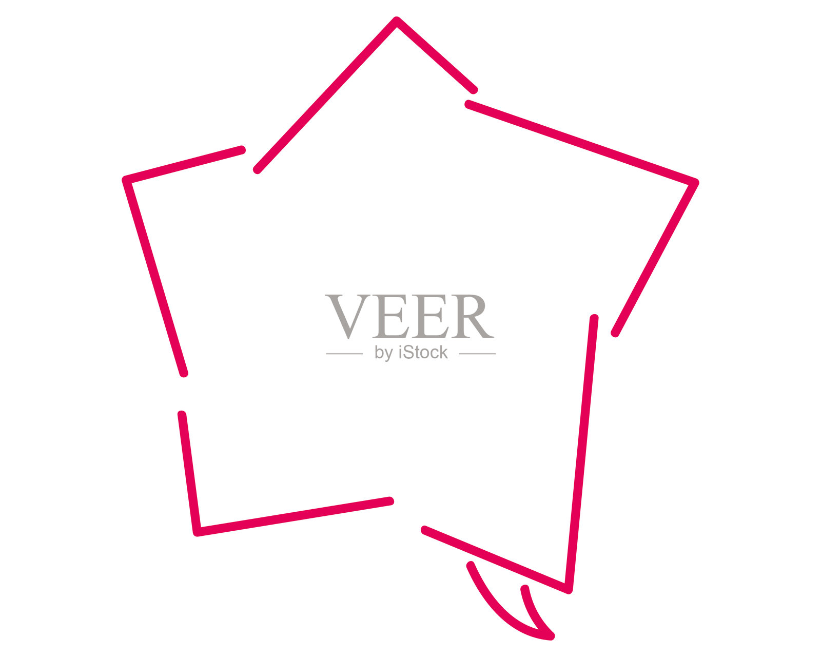 简单的锯齿形对话气泡插画图片素材