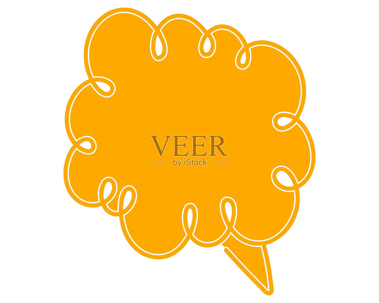 简单的彩色爆炸云形状插画图片素材