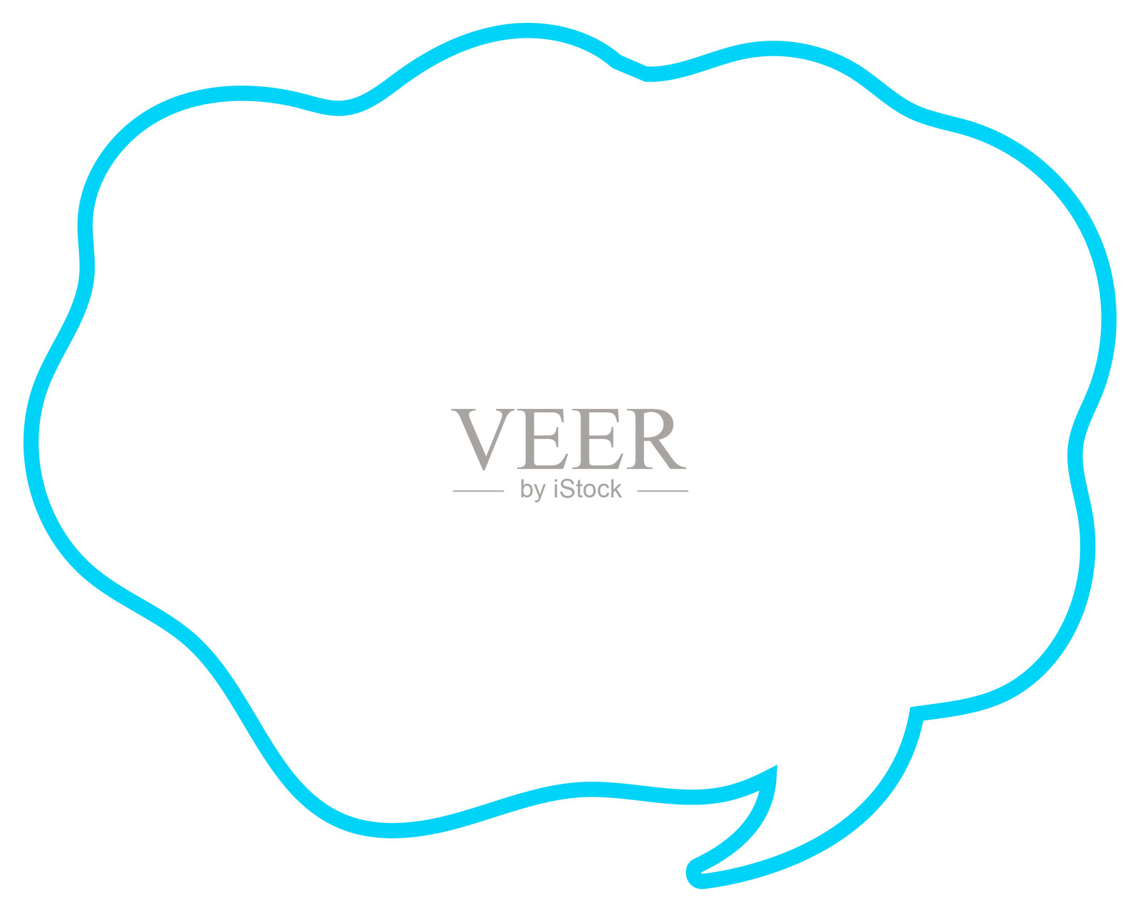 简单的气球柔和线条云朵形状插画图片素材