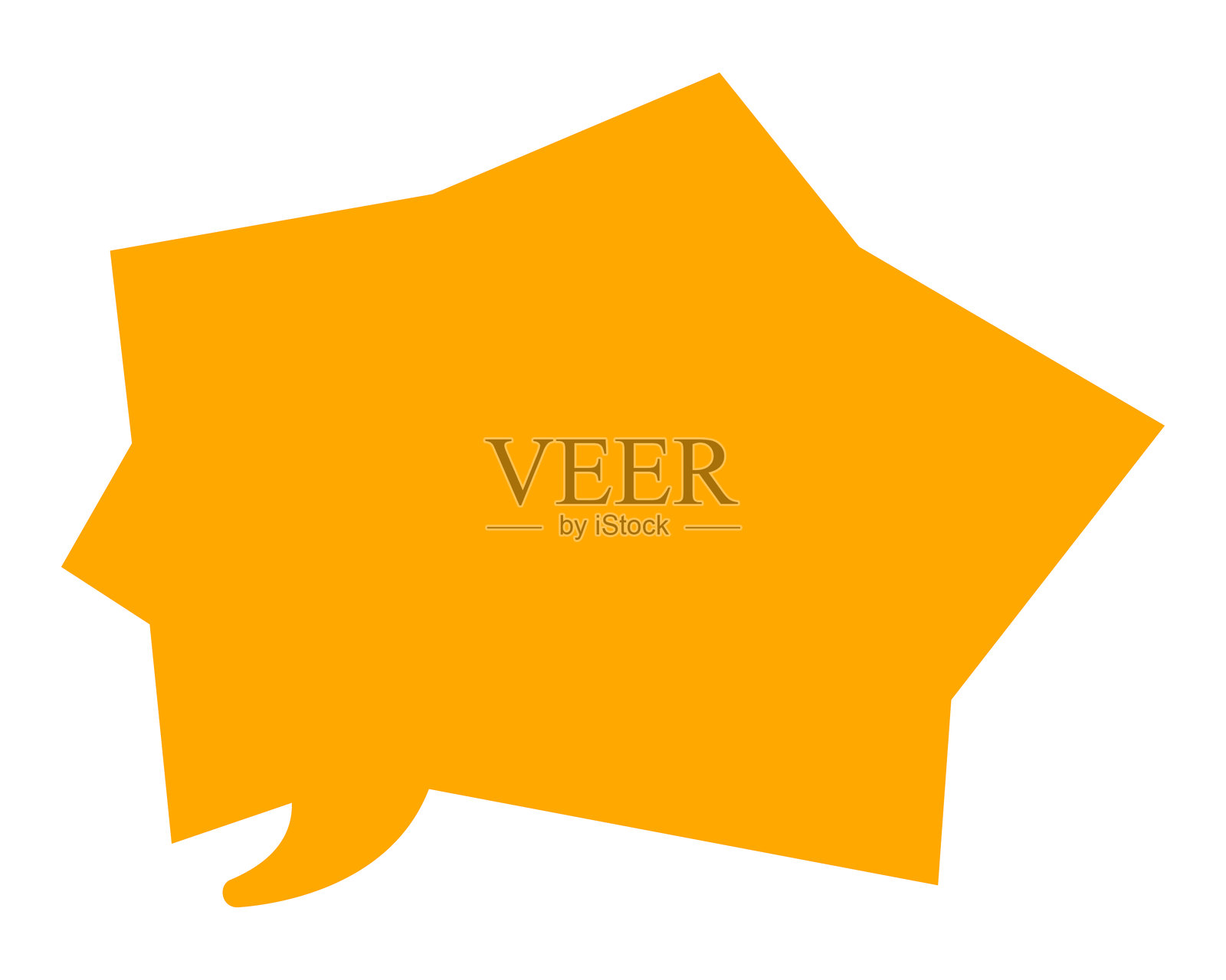 简单的彩色锯齿形对话气泡插画图片素材