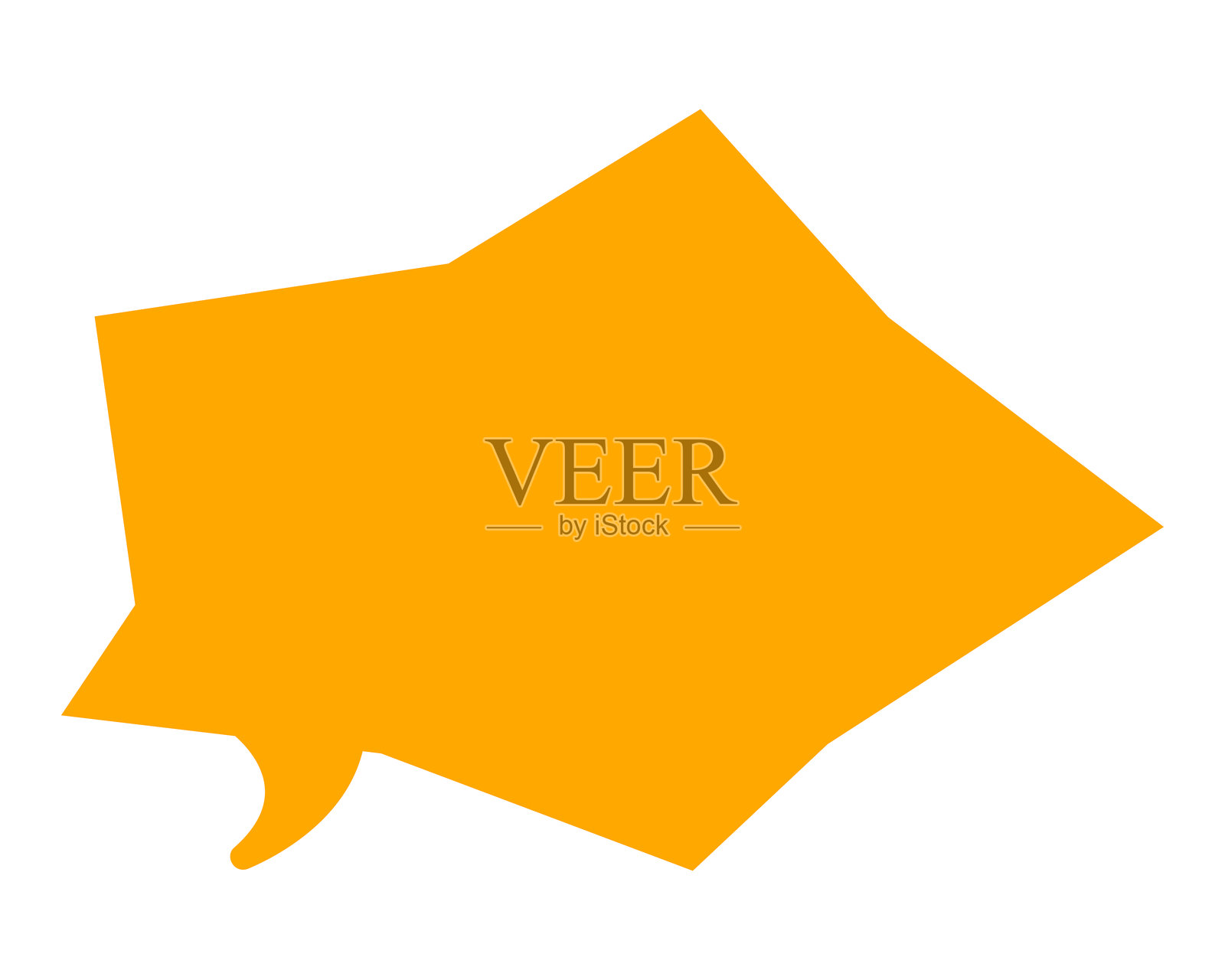 简单的彩色锯齿形对话气泡插画图片素材