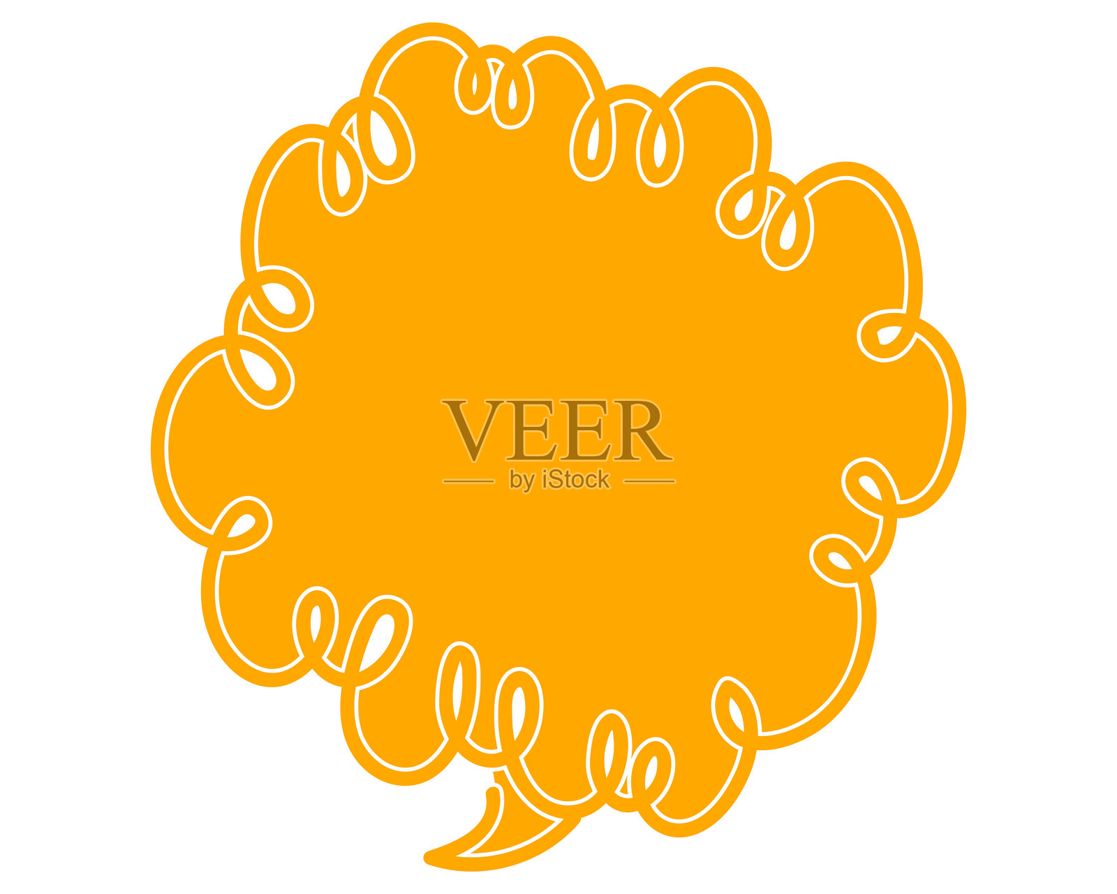 简单的彩色爆炸云形状插画图片素材