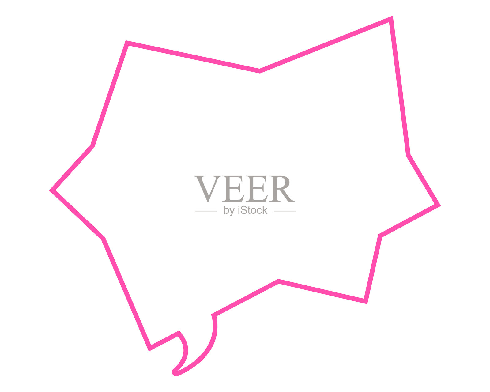 简单的锯齿形对话气泡插画图片素材