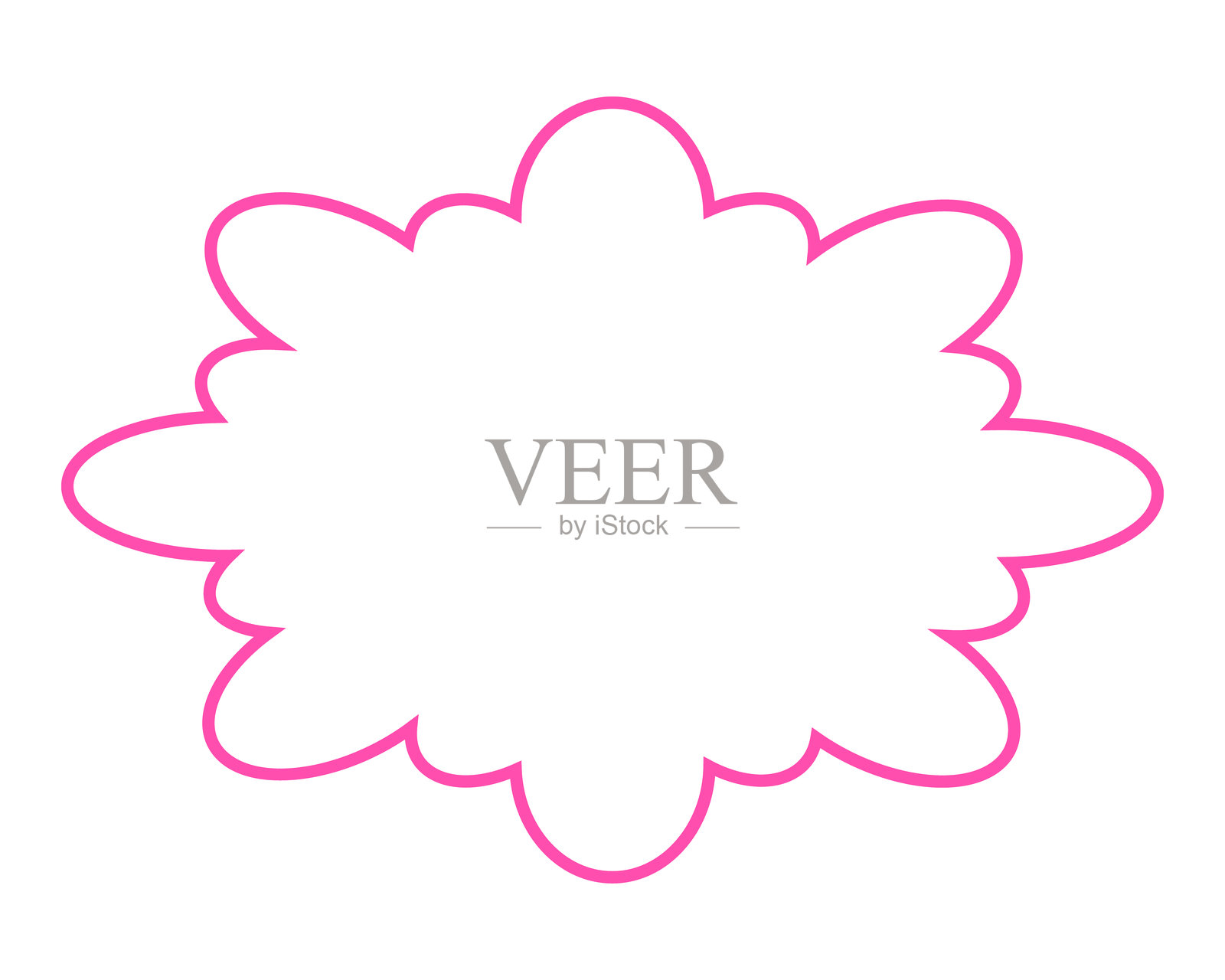 简单的气球云形状插画图片素材