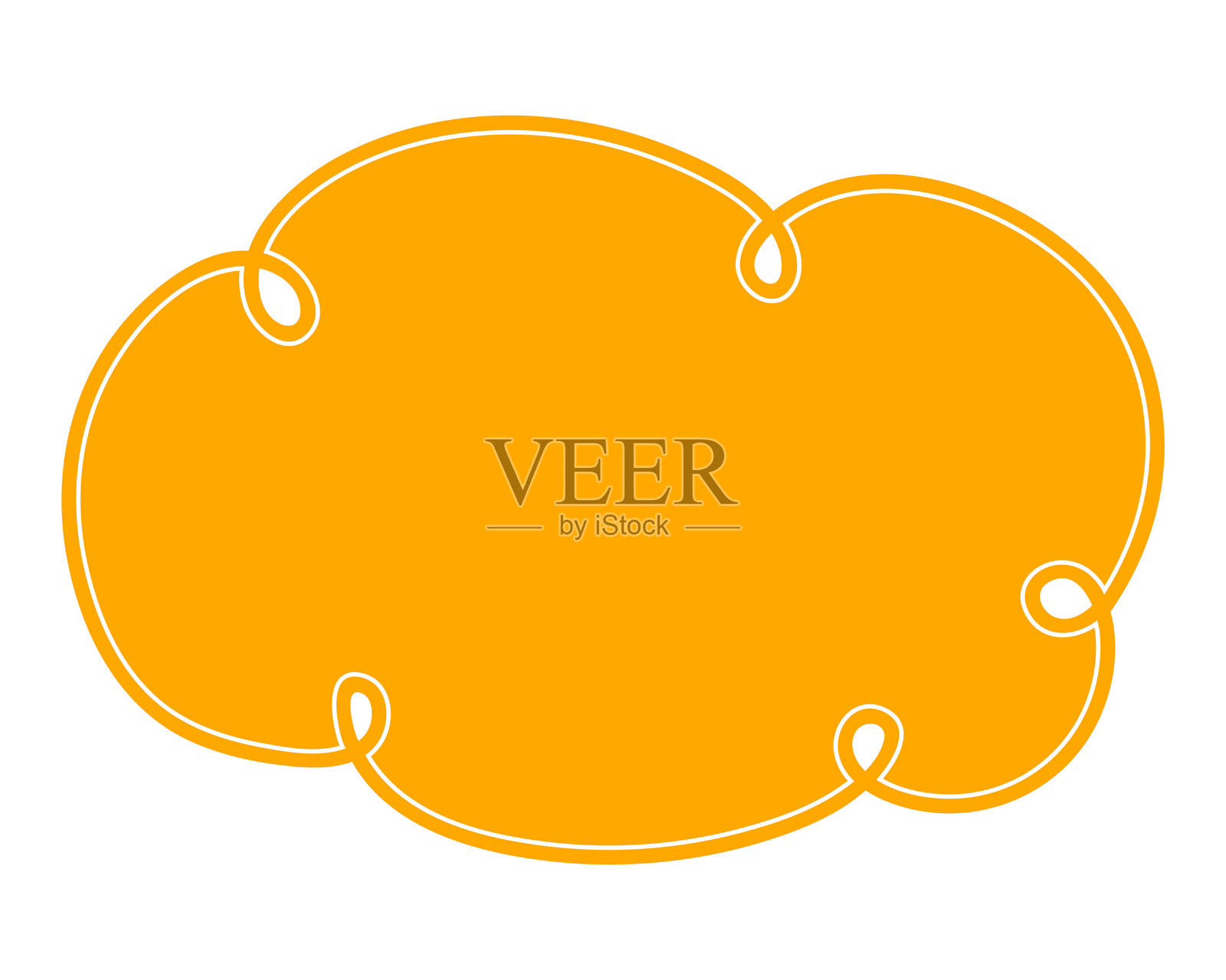 简单的彩色爆炸云形状插画图片素材