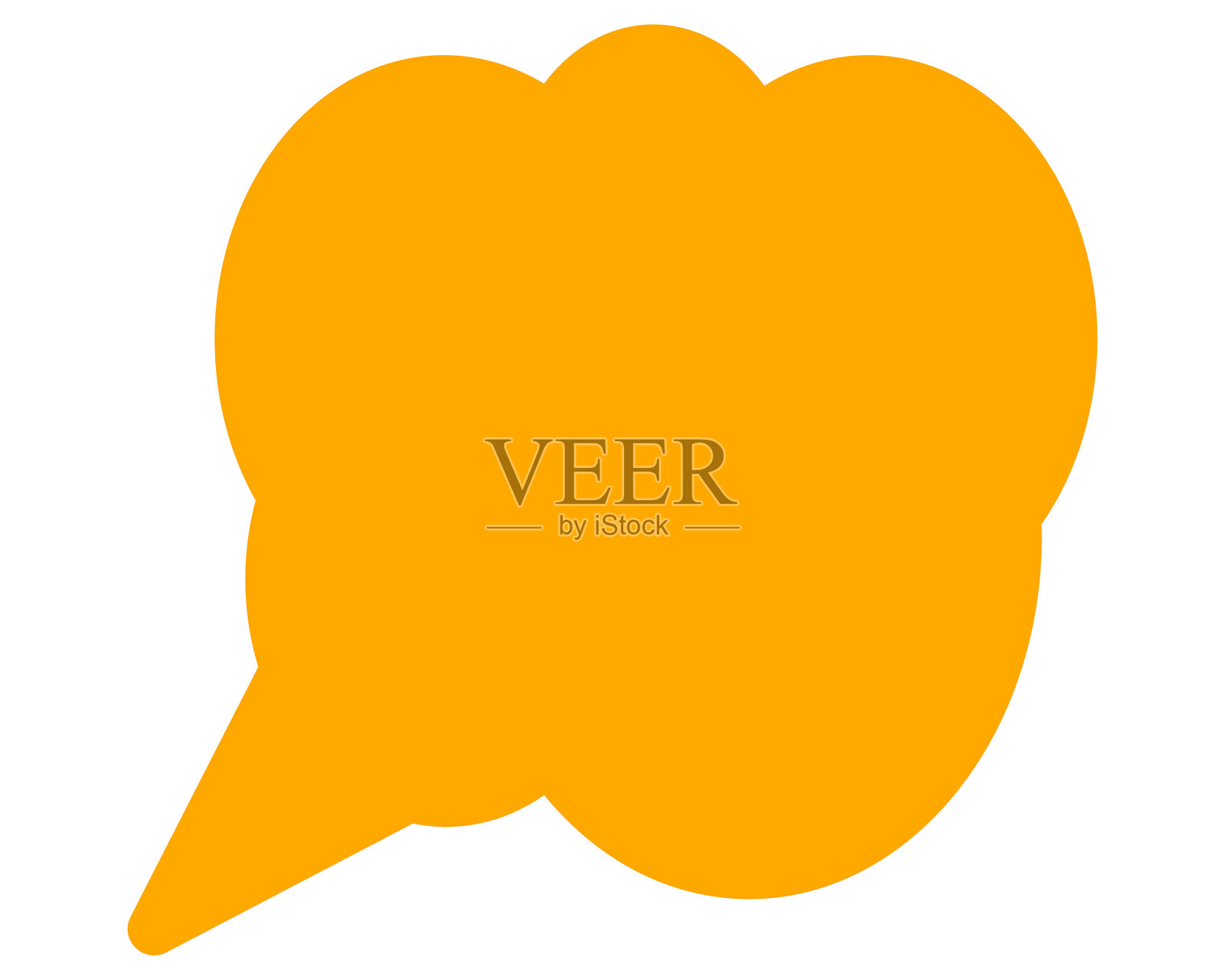 简单的彩色爆炸云形状插画图片素材