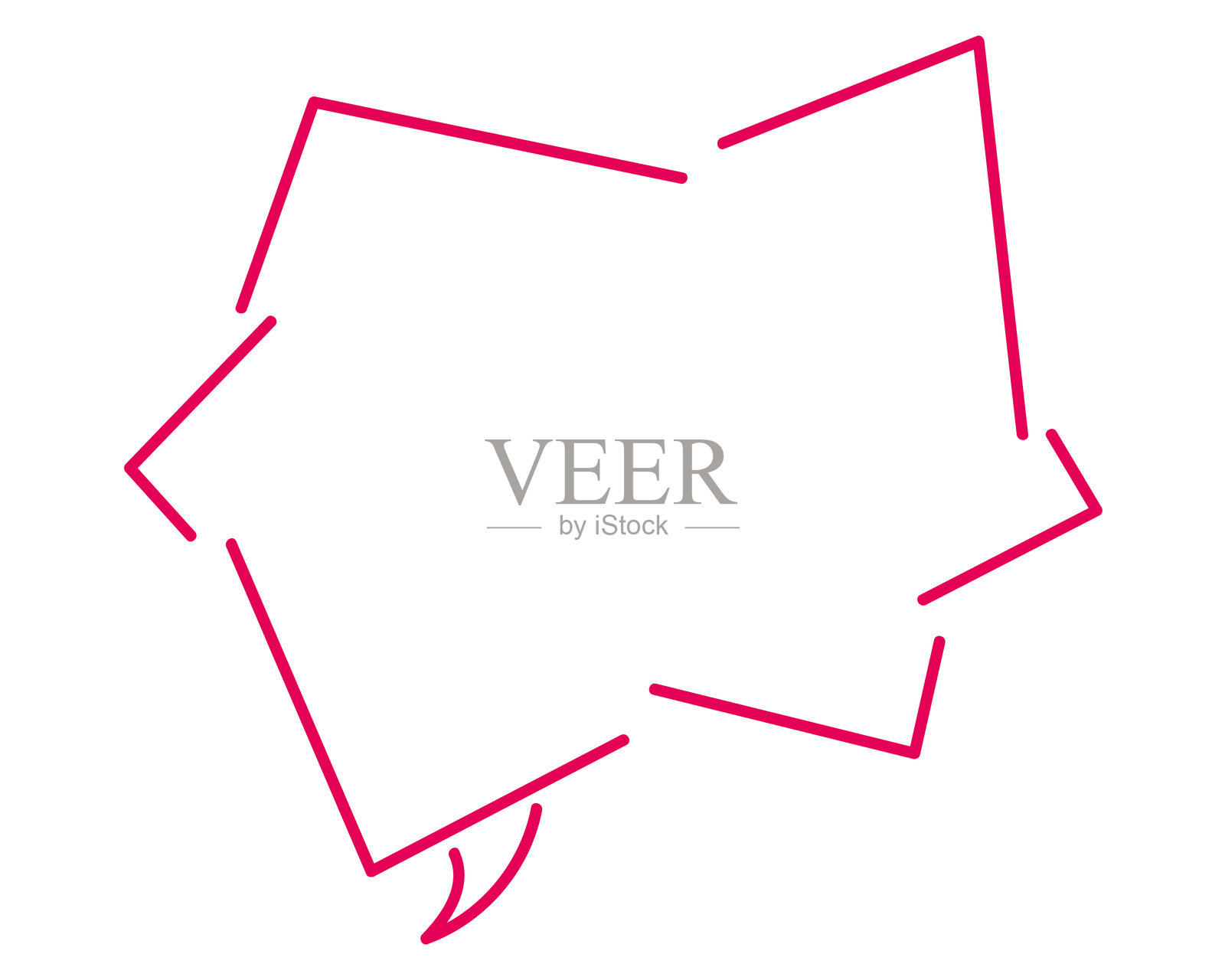 简单的锯齿形对话气泡插画图片素材