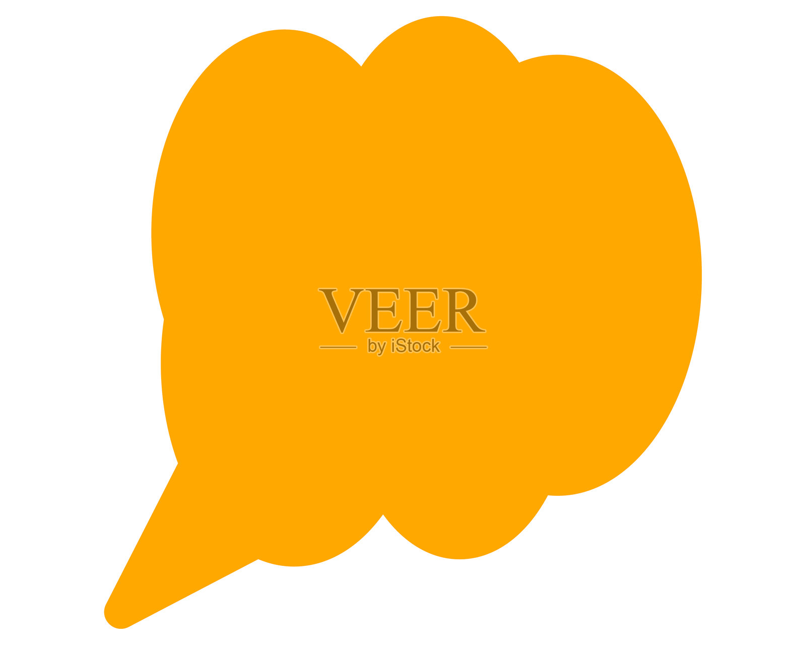 简单的彩色爆炸云形状插画图片素材