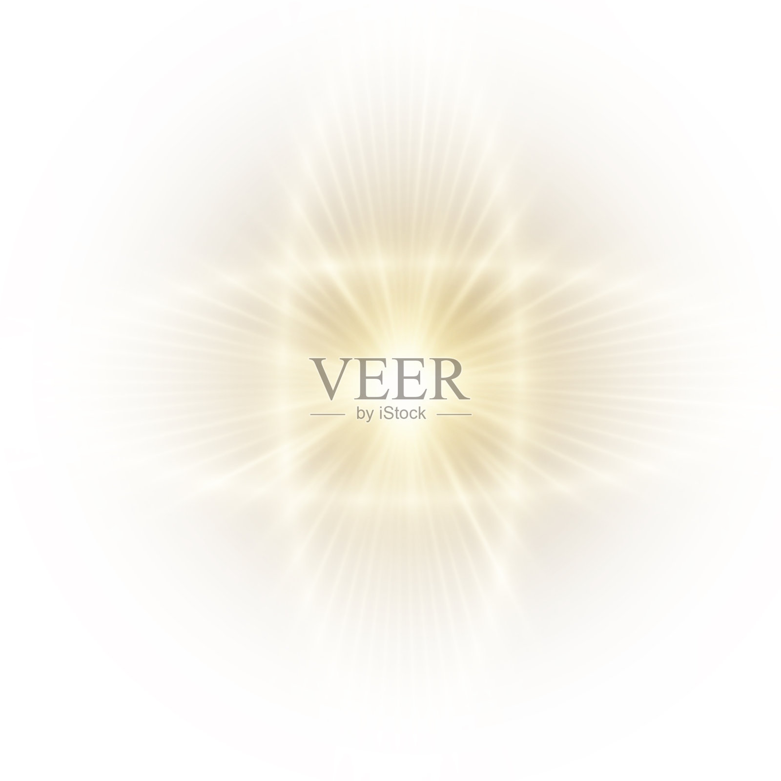 闪亮的金色星光爆发，伴有发光的镜头光晕和闪烁的光效。插画图片素材