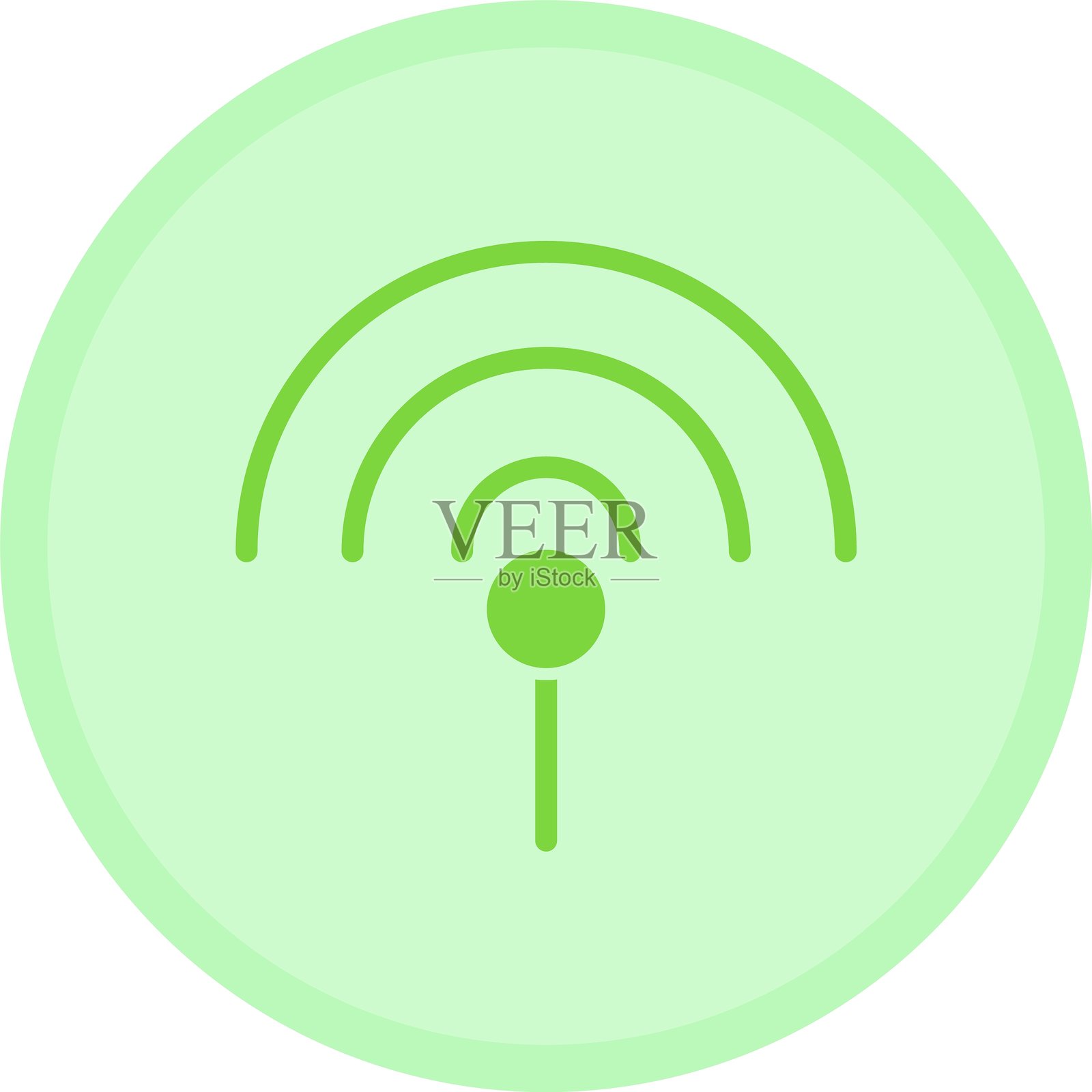 WiFi多彩圆圈插画图片素材