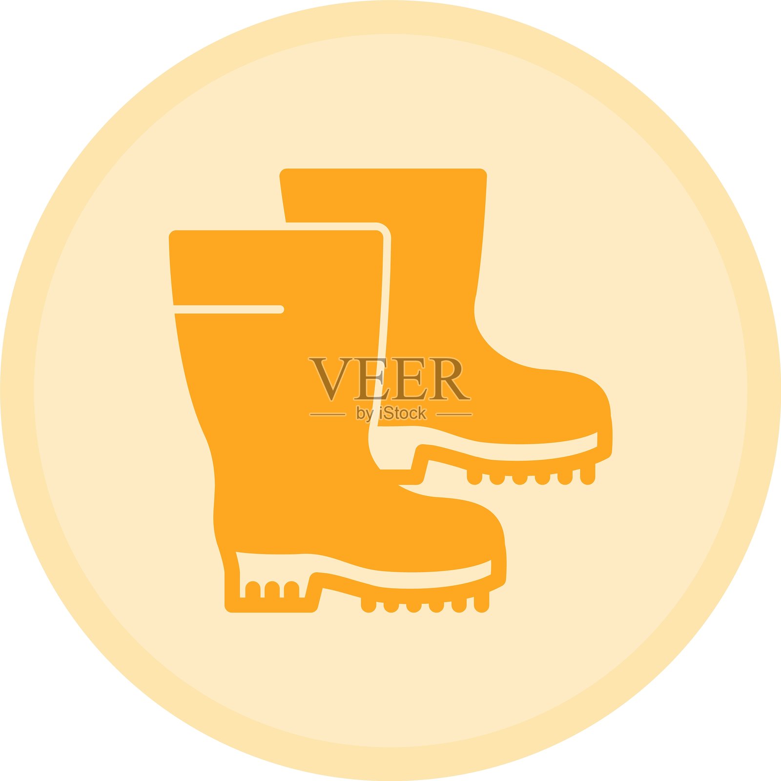 多色圆形工作靴插画图片素材