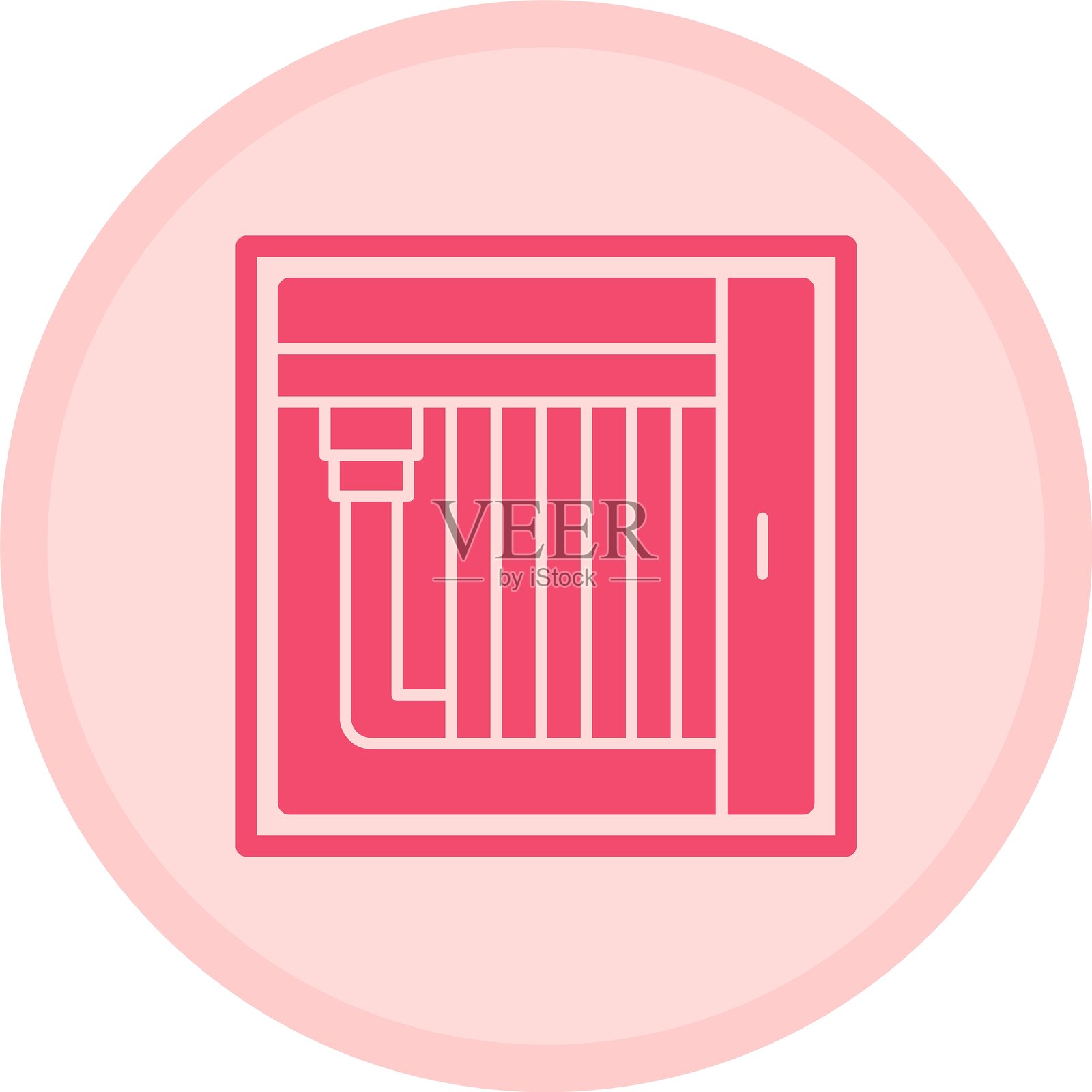 消防水带柜 多彩圆圈插画图片素材