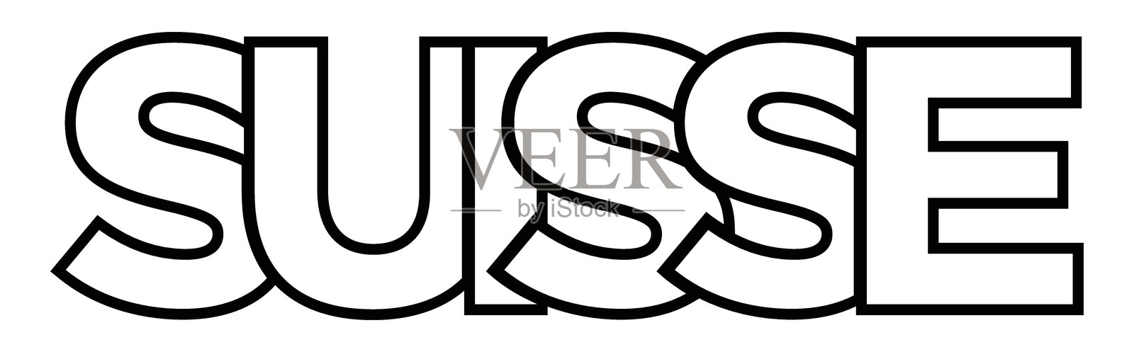 瑞士徽章。设计采用几何风格，矢量插图，现代字体的粗体排版。图形标语字母。插画图片素材