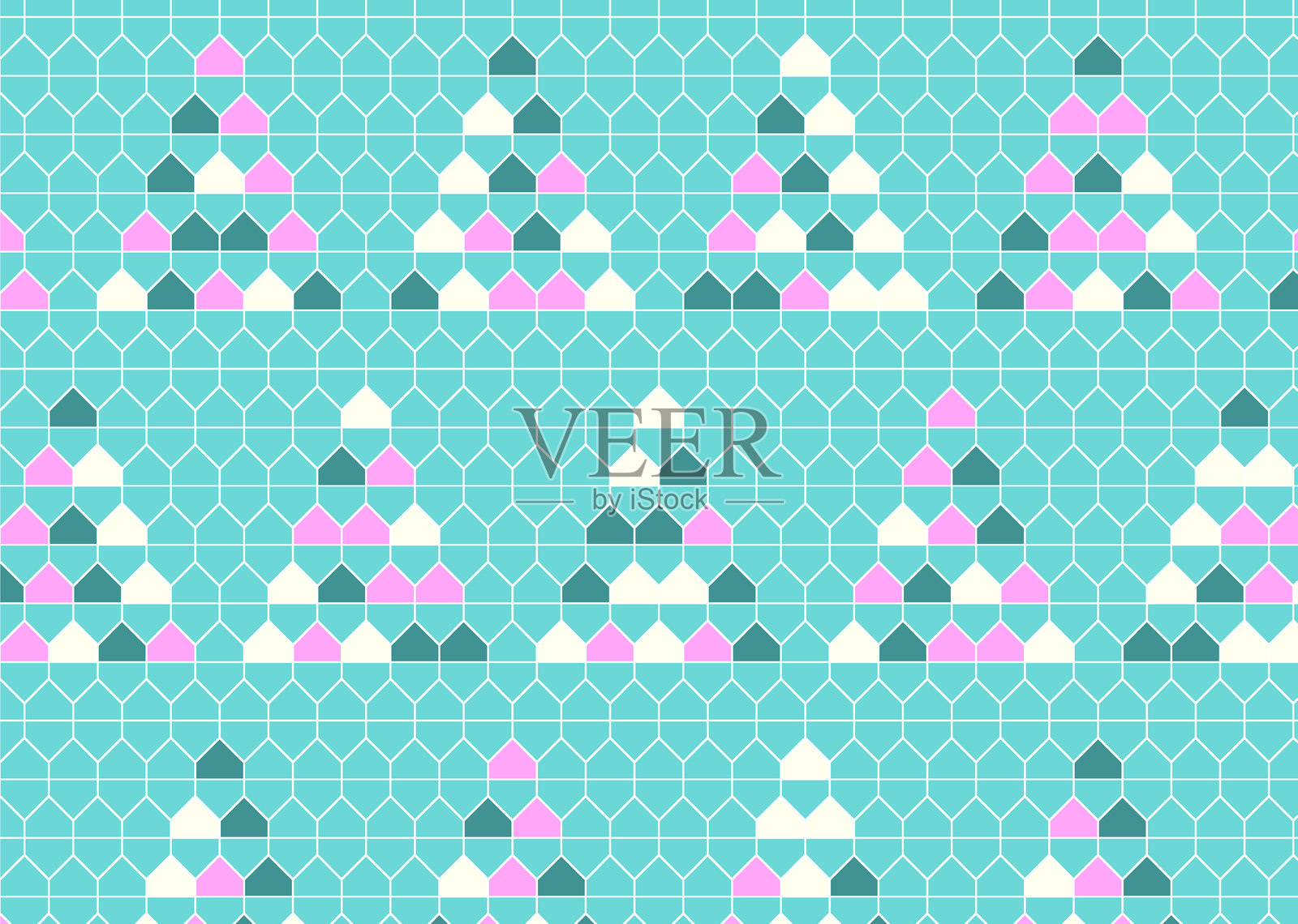 几何图案瓷砖背景插画图片素材