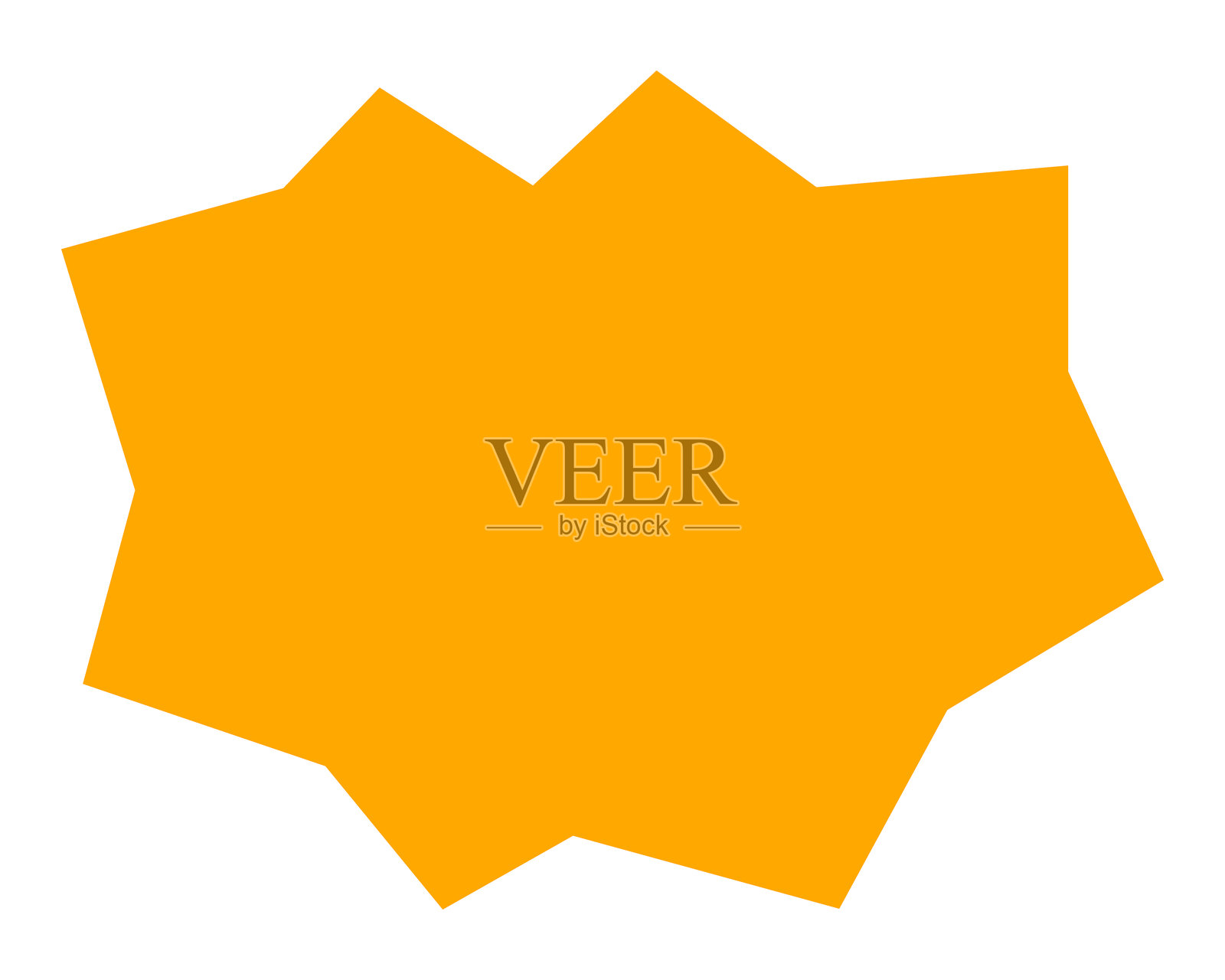 简单的彩色锯齿形对话气泡插画图片素材