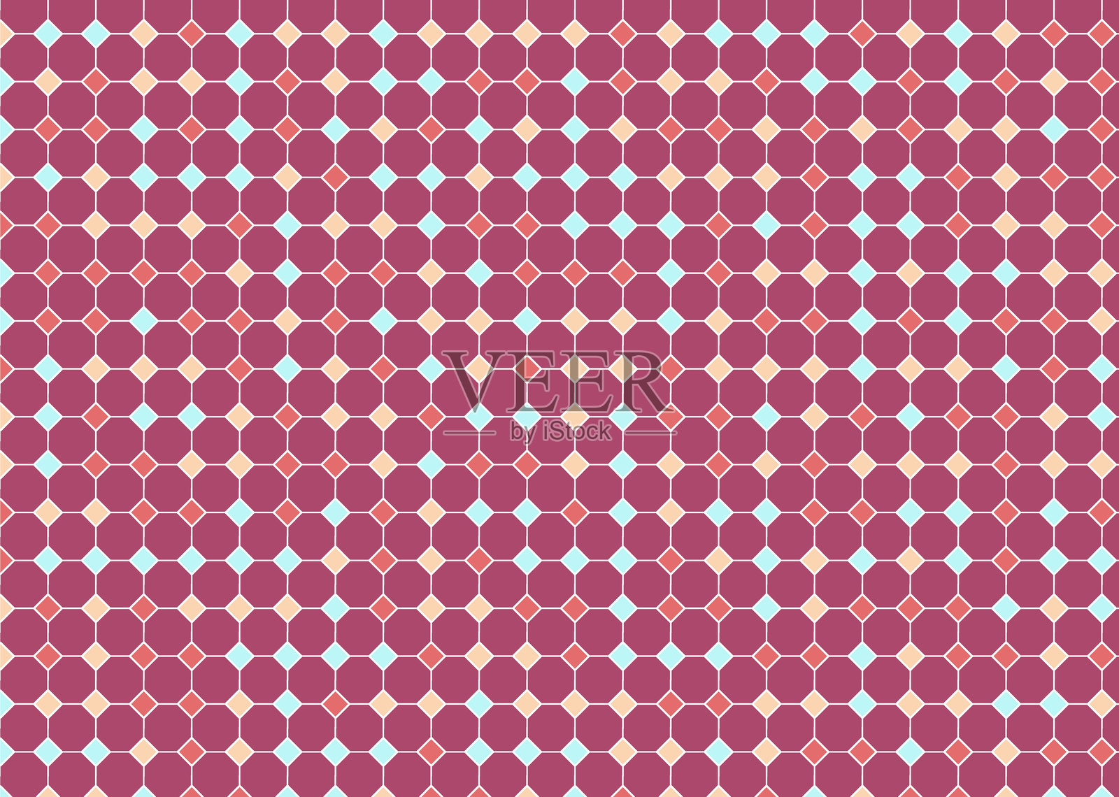 几何图案瓷砖背景插画图片素材