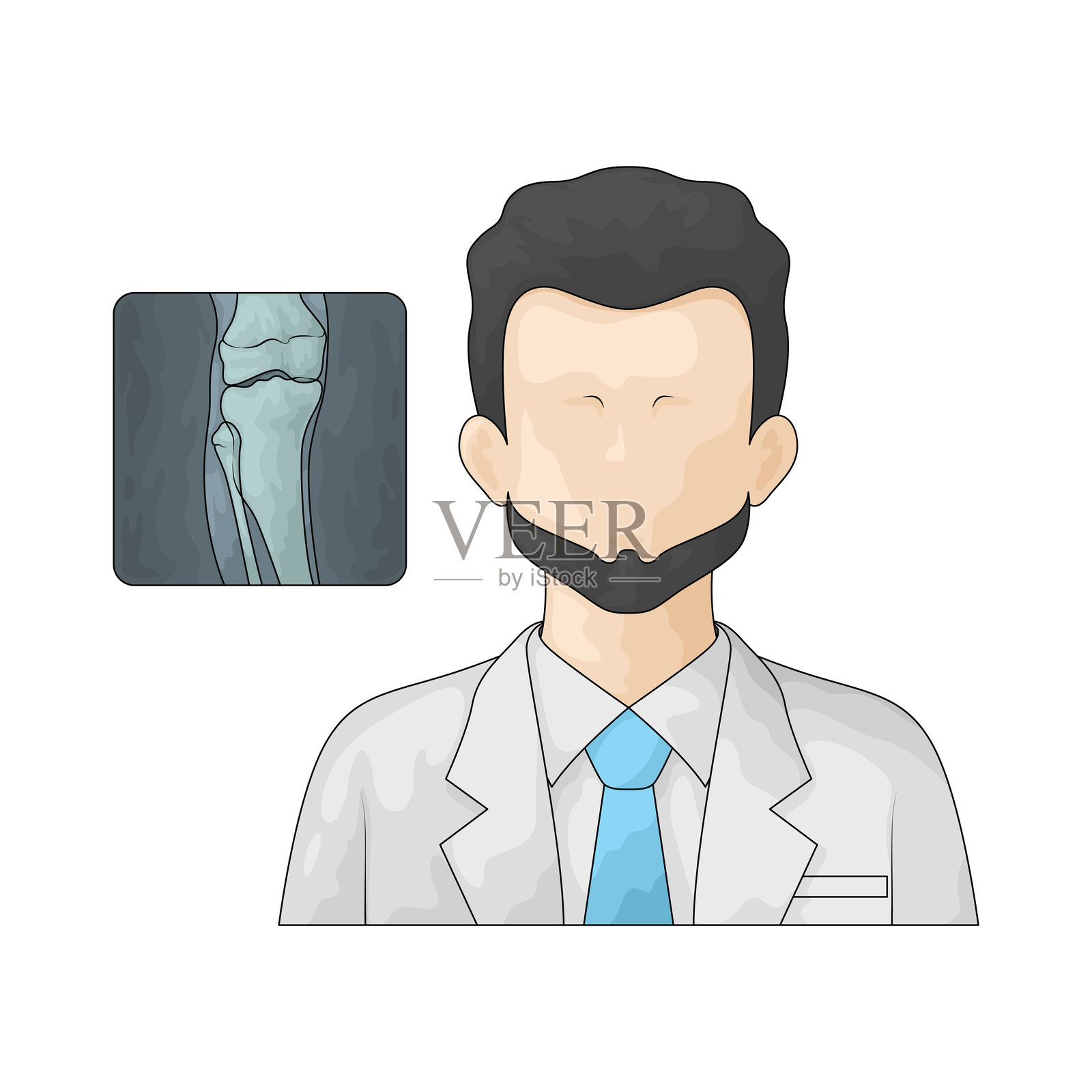 放射科医生插画图片素材