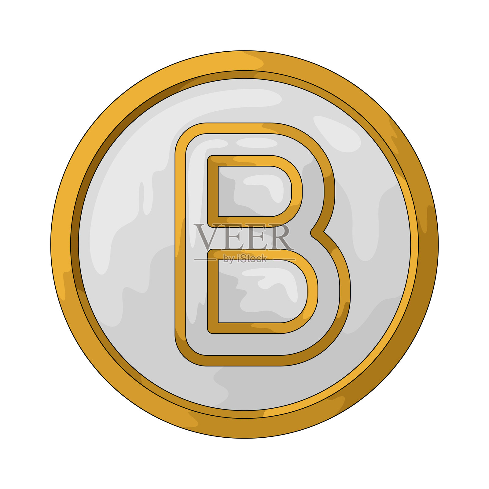 B按钮插画图片素材