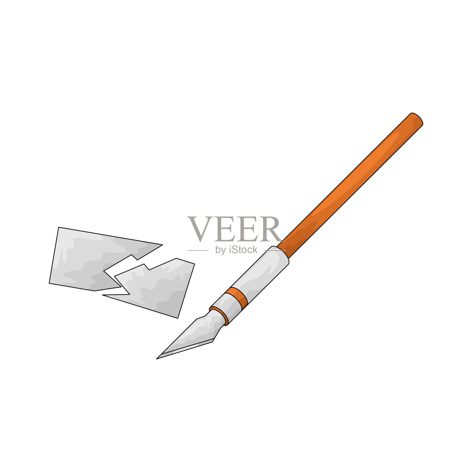 工艺刀插画图片素材