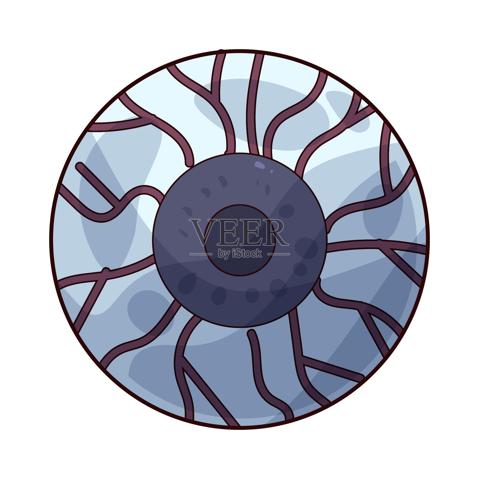 视网膜扫描插画图片素材