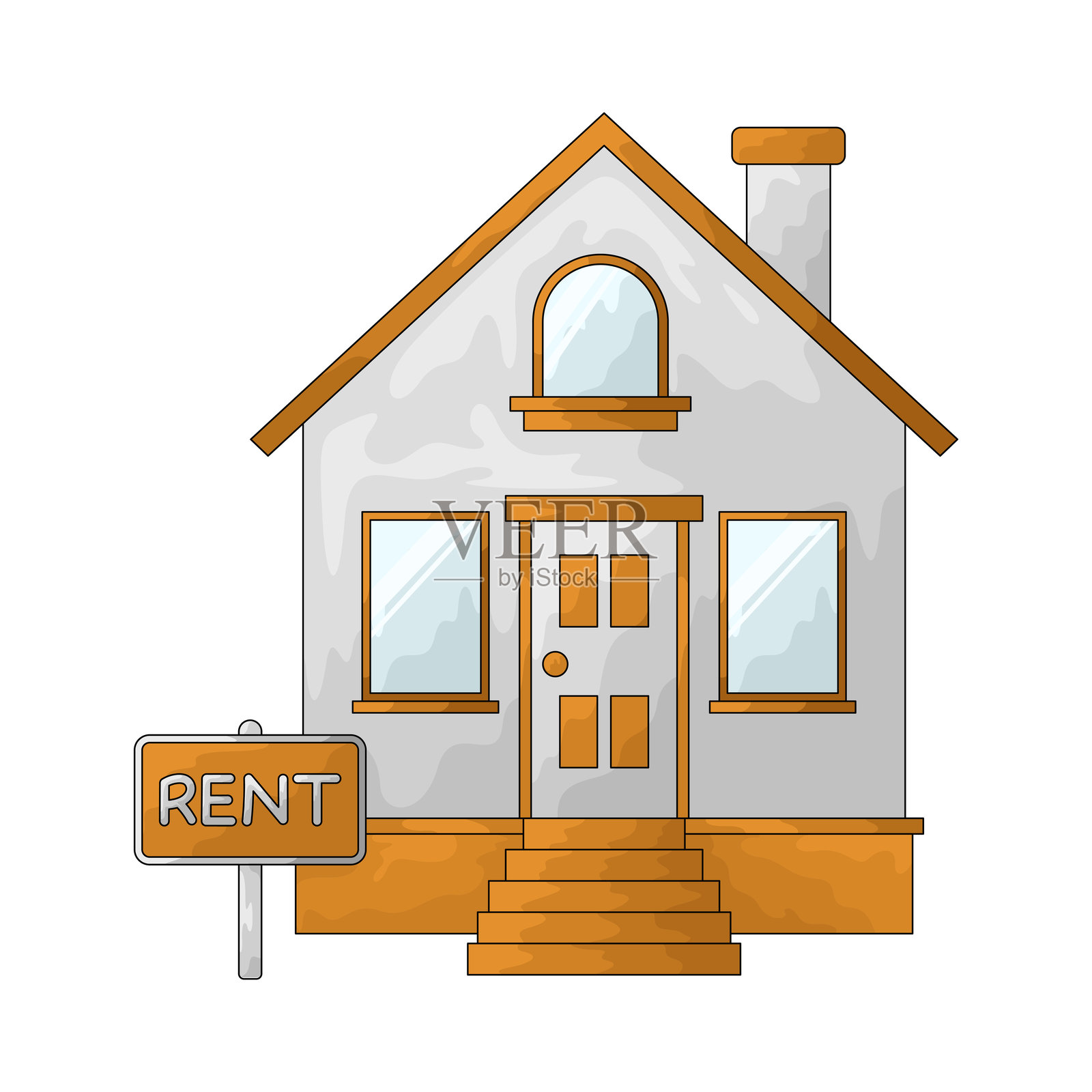 租房插画图片素材