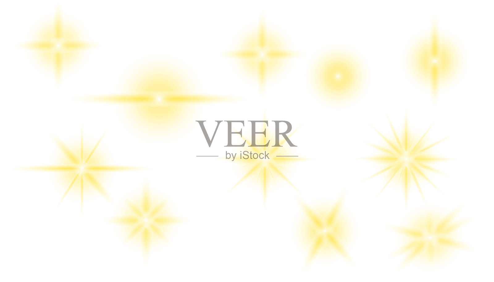 阳光闪烁，光芒四射插画图片素材