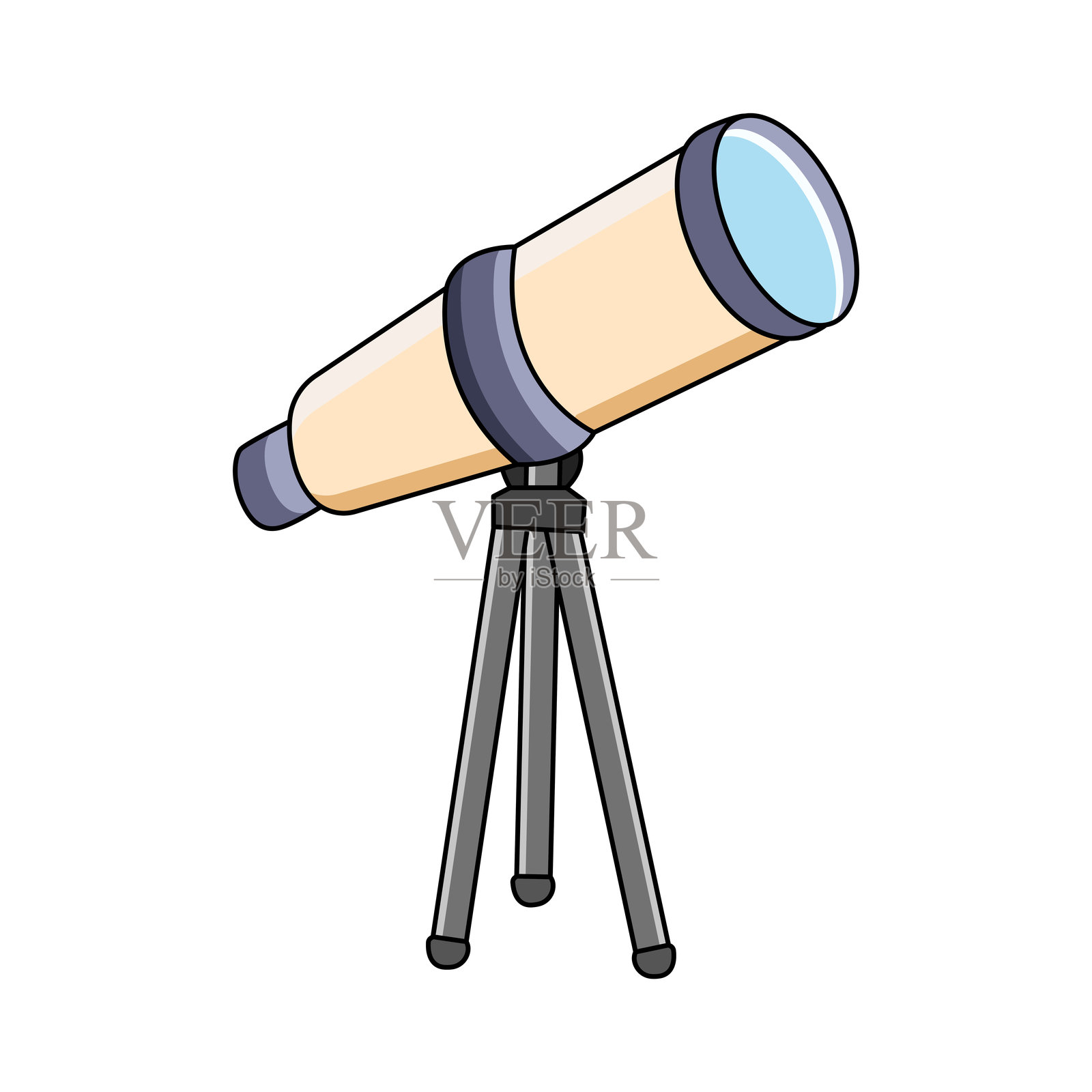 望远镜插画图片素材