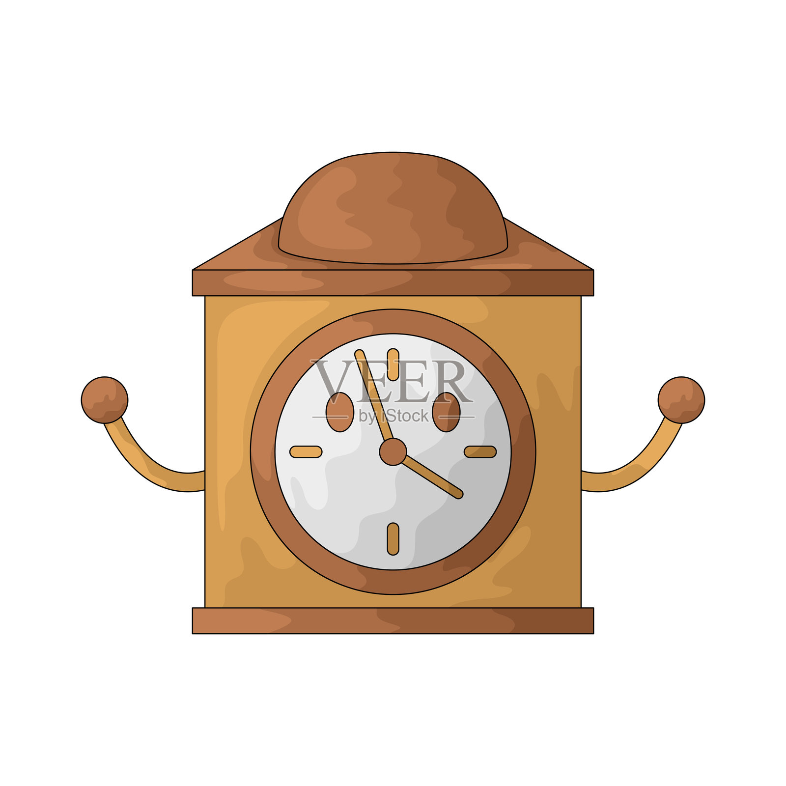 复古时钟插画图片素材