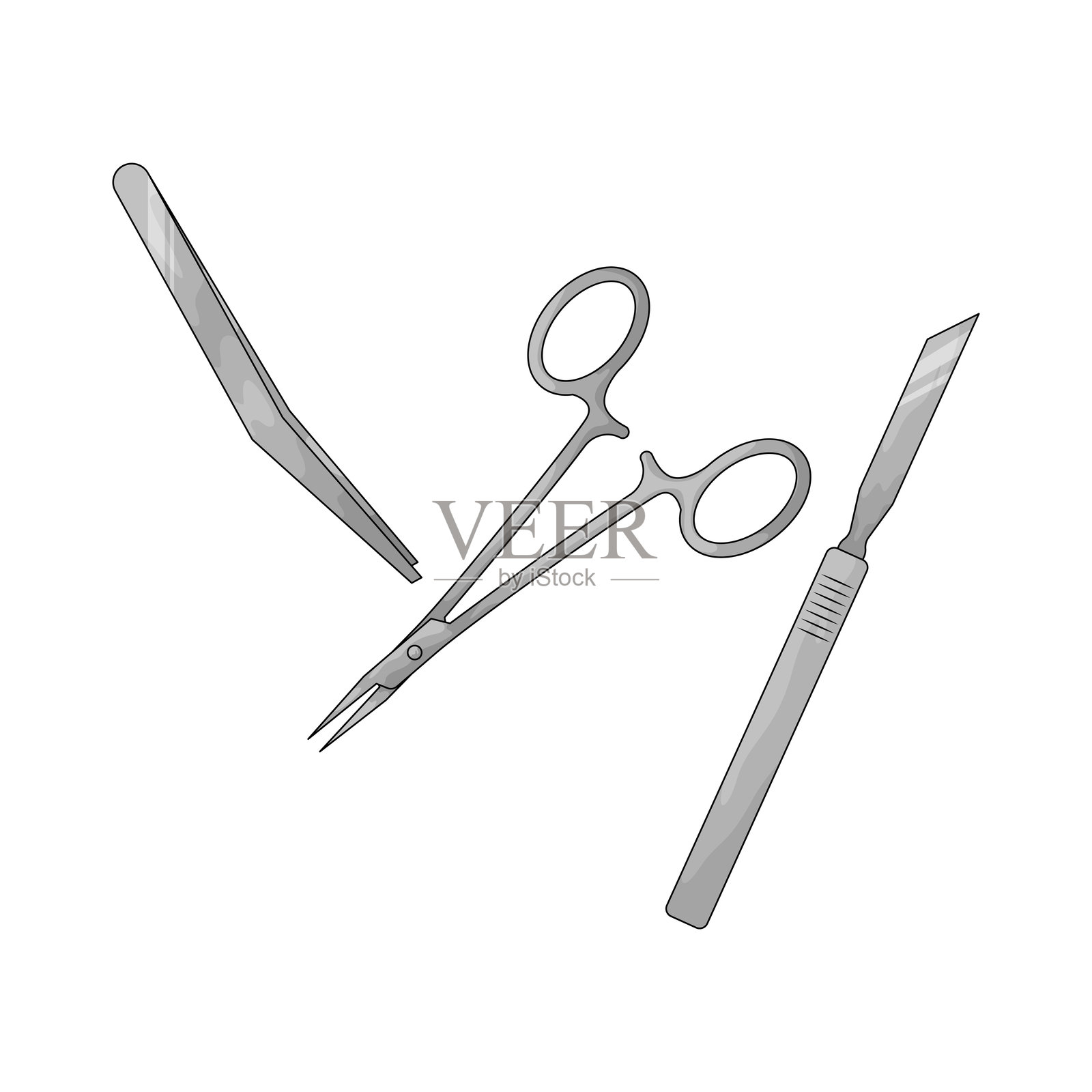 手术工具插画图片素材
