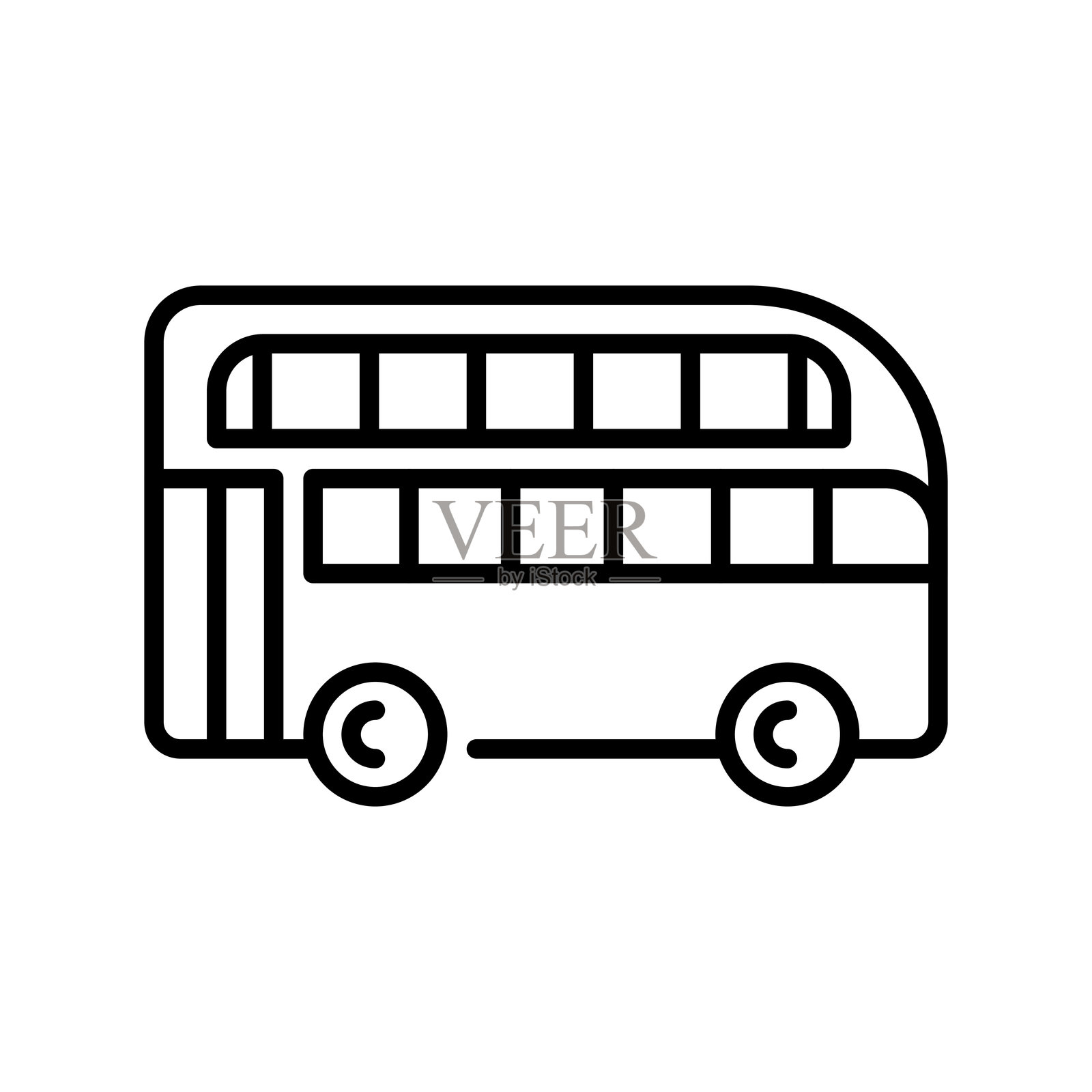 黑色线条图标的随上随下服务。插画图片素材