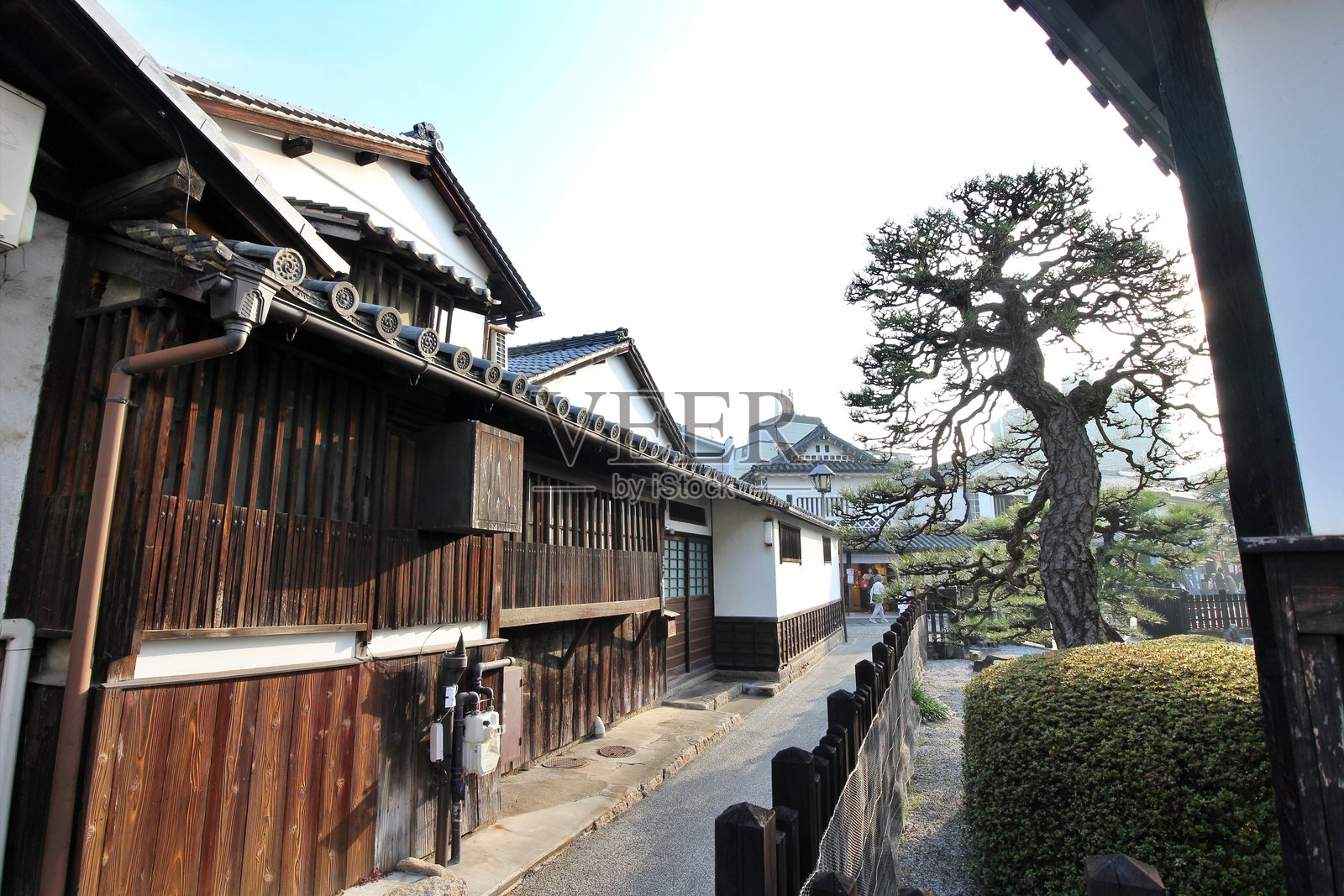 日本倉敷美观地区（老城区）的城市风景照片摄影图片
