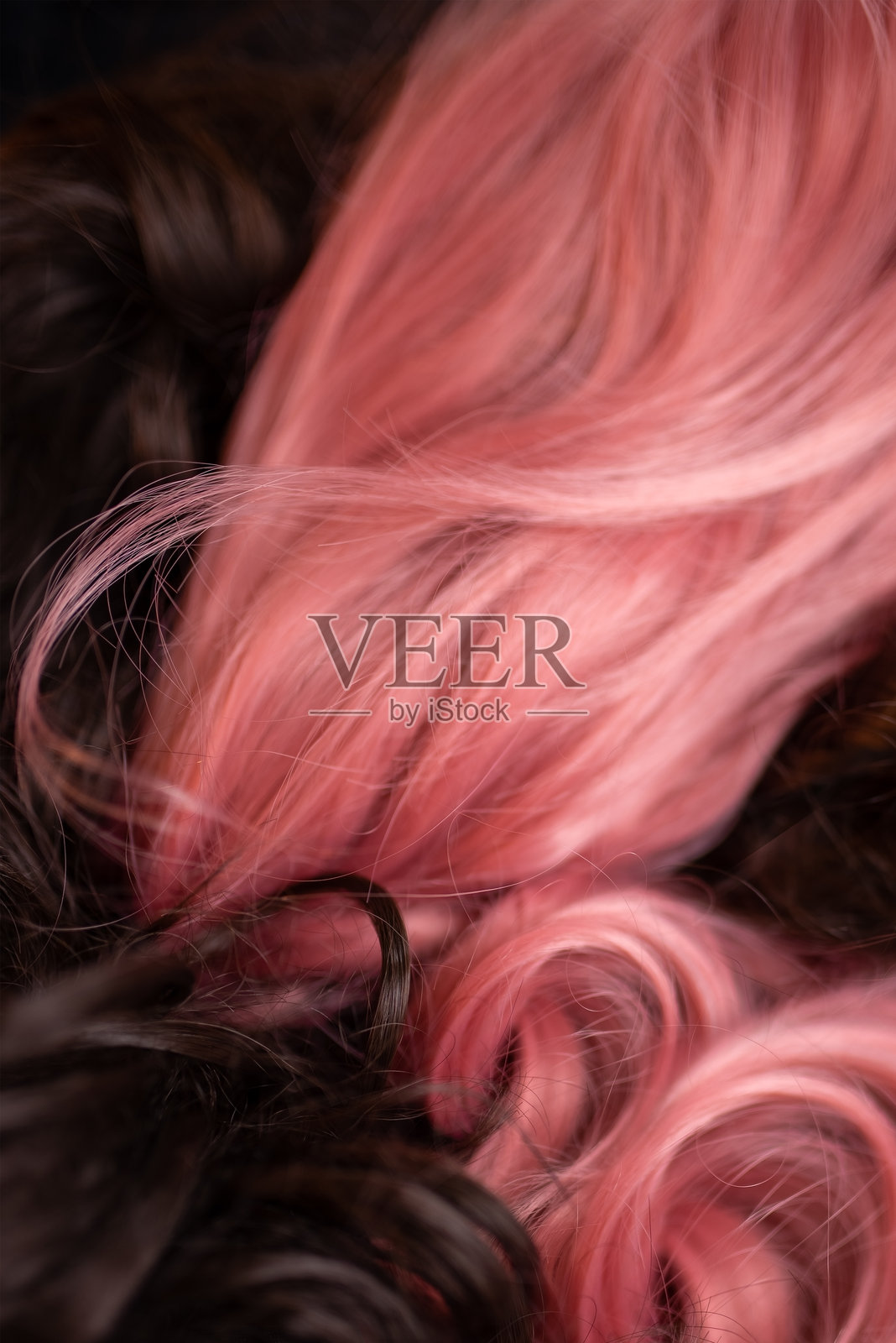 粉色和棕色的发质照片摄影图片