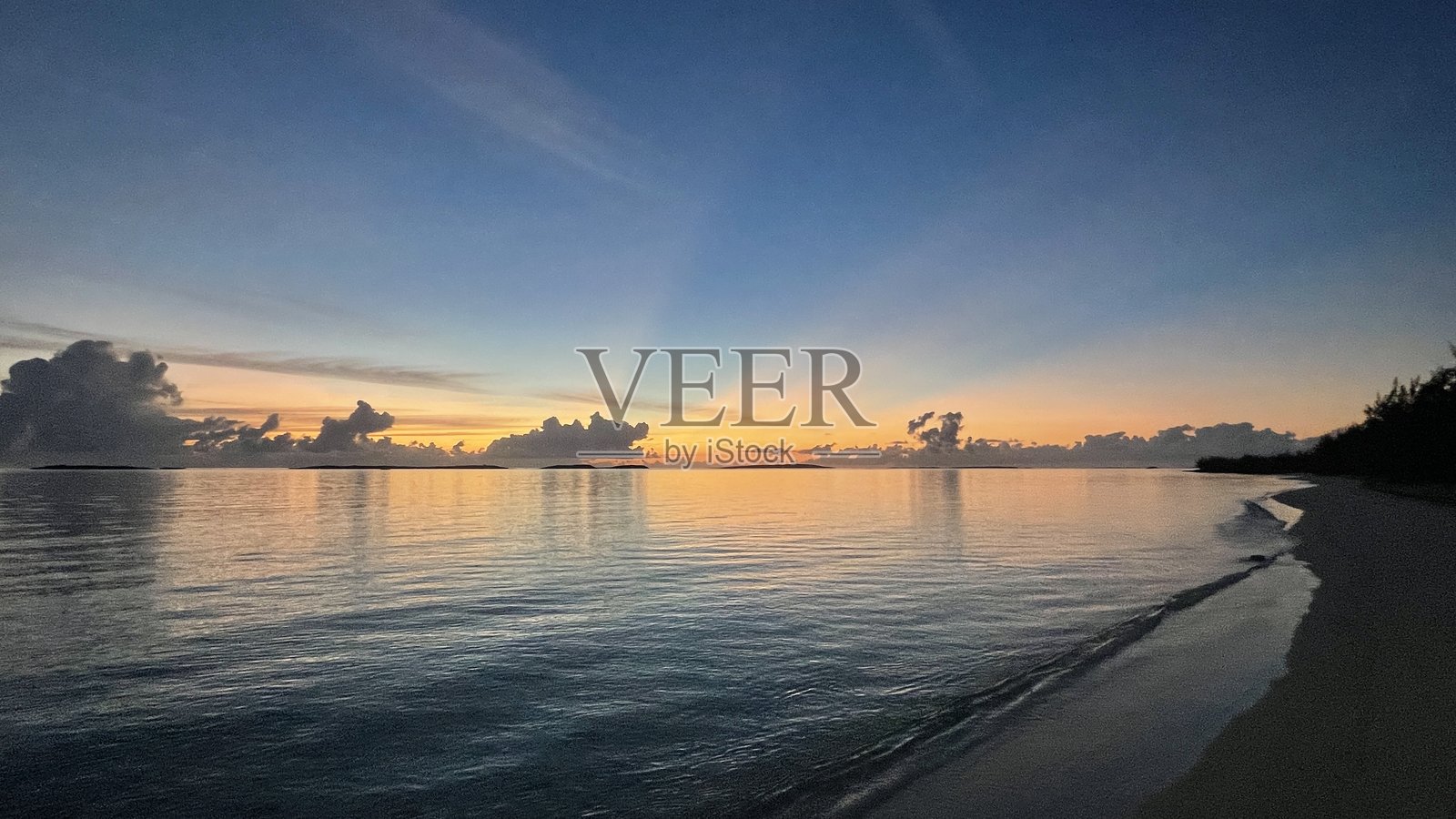 热带日出照片摄影图片