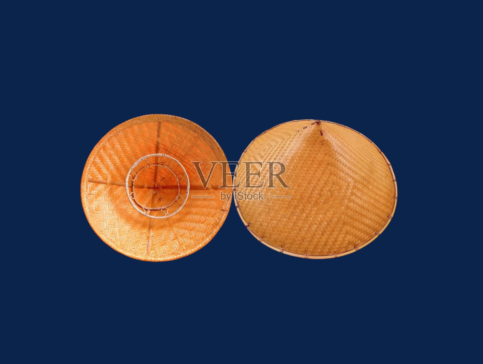 棕色竹编帽照片摄影图片