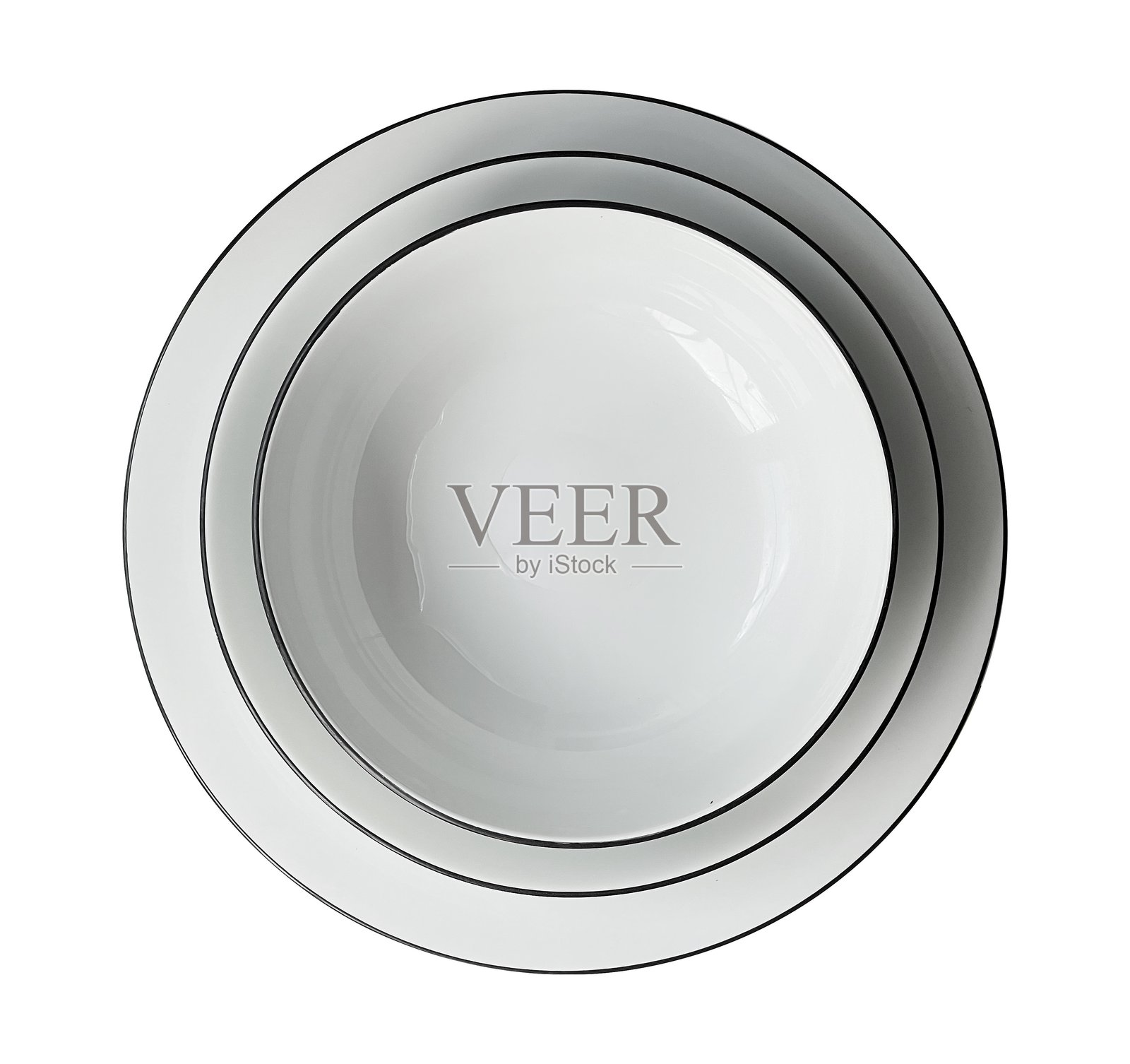 盘子堆叠的俯视图照片摄影图片