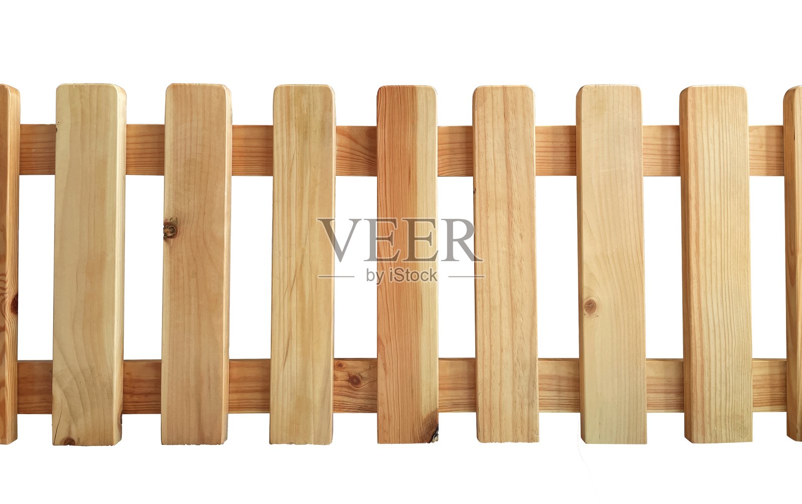 白色背景上的木栅栏照片摄影图片