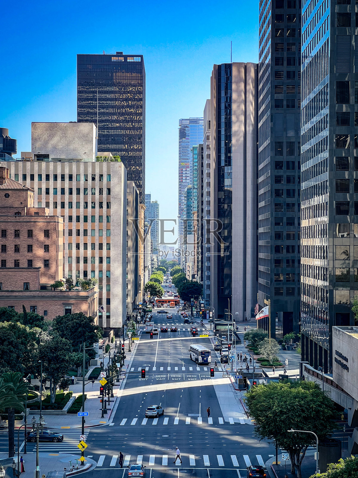 洛杉矶市中心的景观照片摄影图片