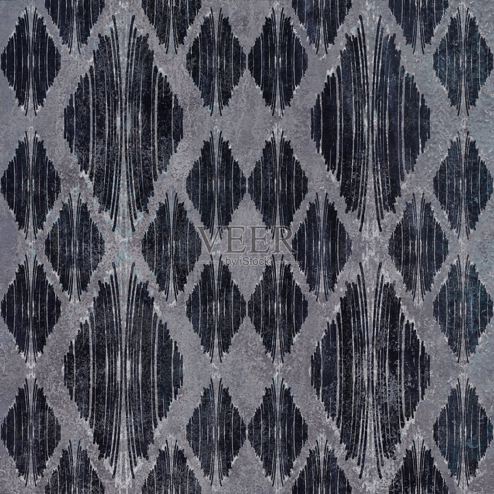 菱形抽象部落无缝图案。现代纹理。重复的几何瓷砖。照片摄影图片