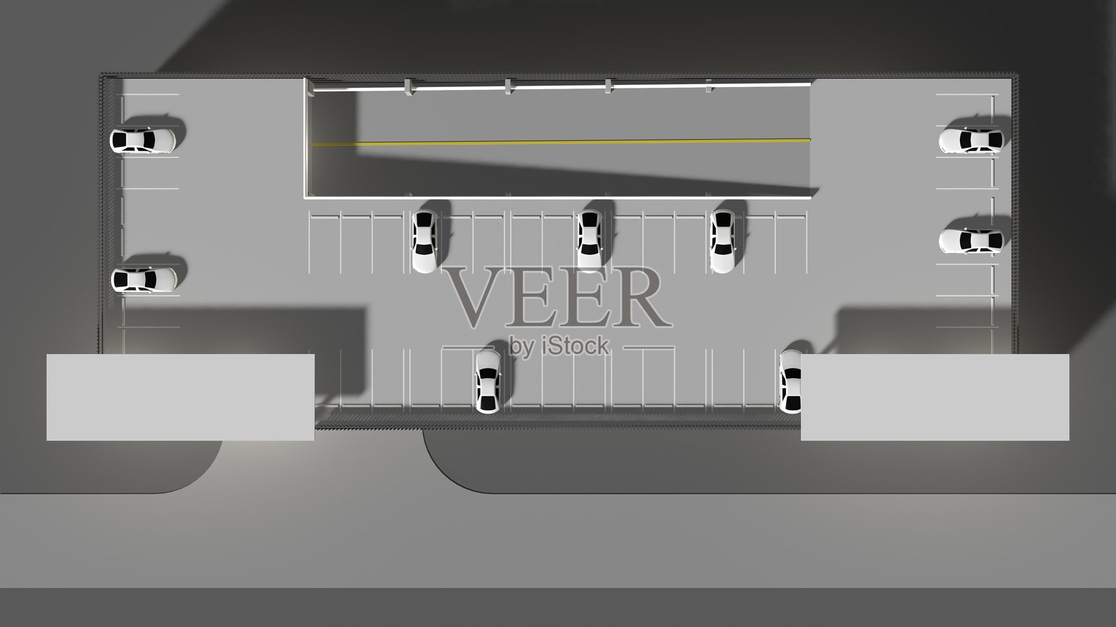 停车设施的3D插图照片摄影图片