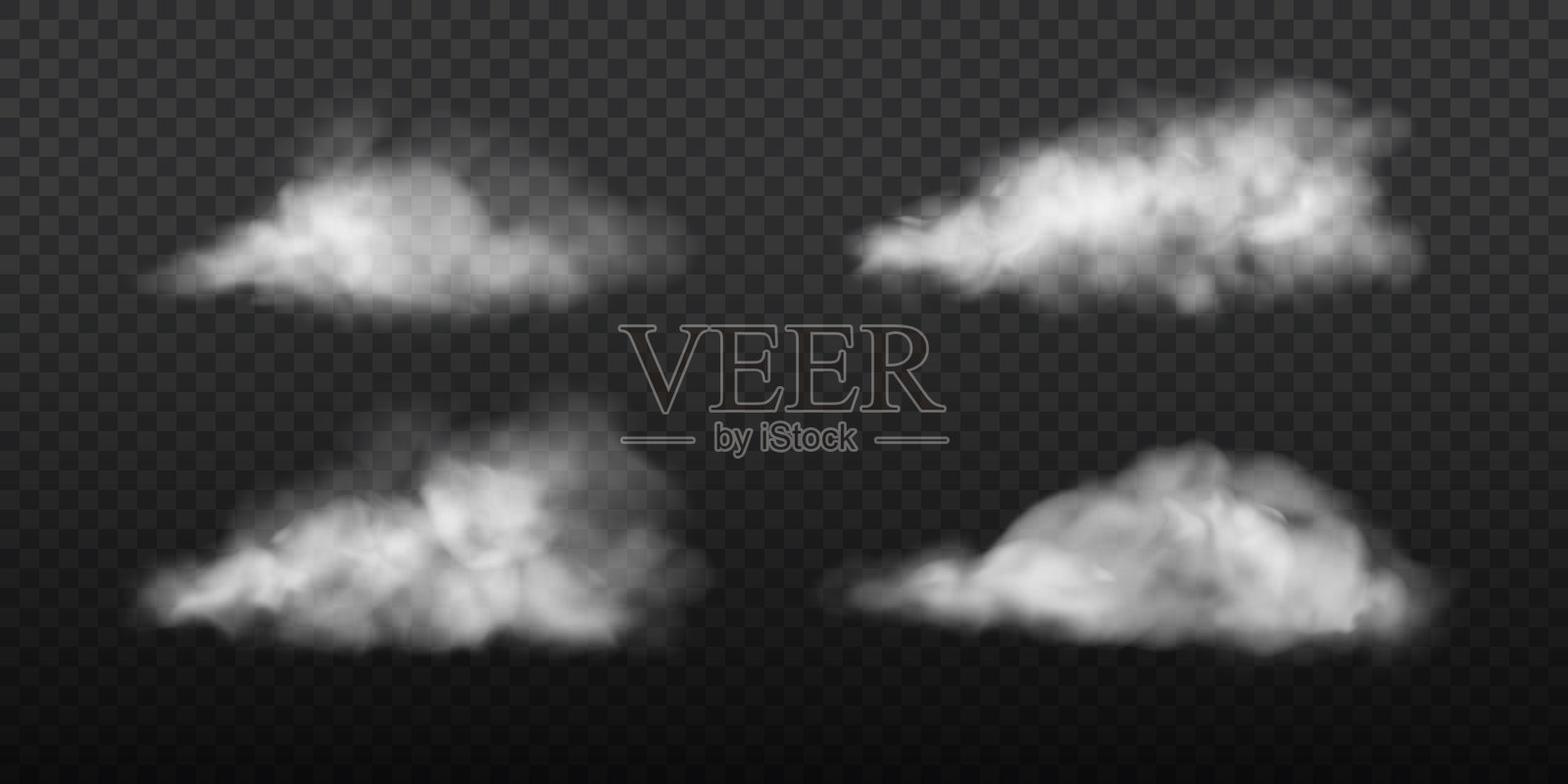 逼真的烟雾效果插画图片素材