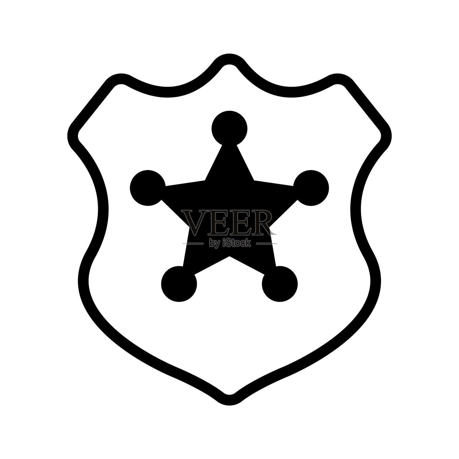 警察徽章插画图片素材