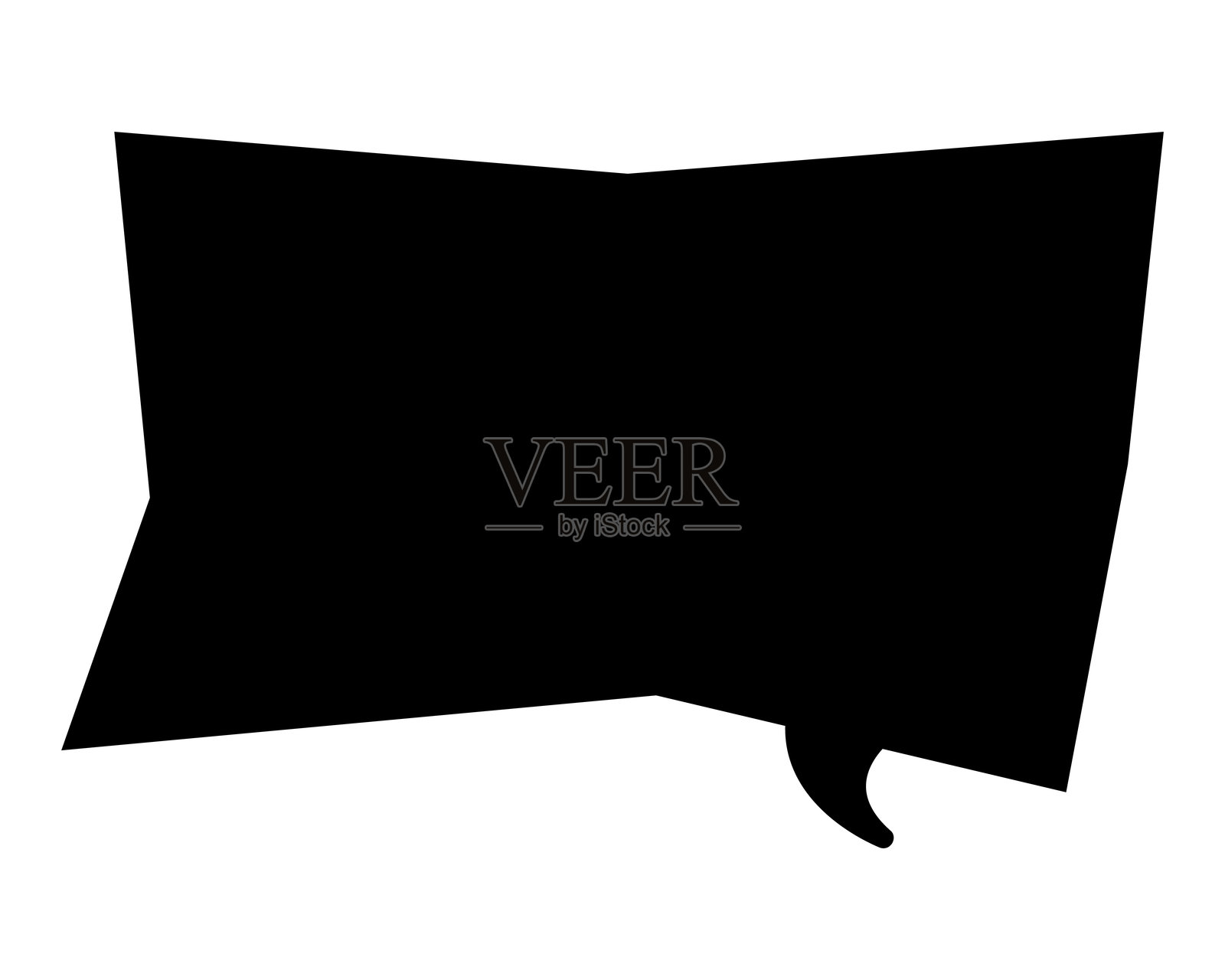 简单的彩色锯齿形对话气泡插画图片素材