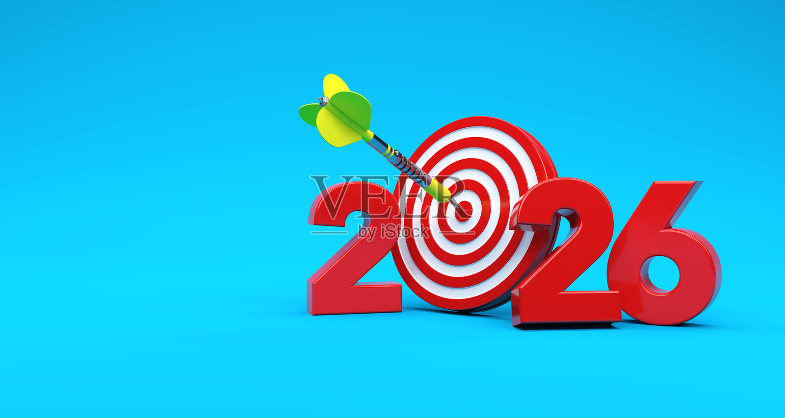 2026年新年与飞镖板和飞镖照片摄影图片