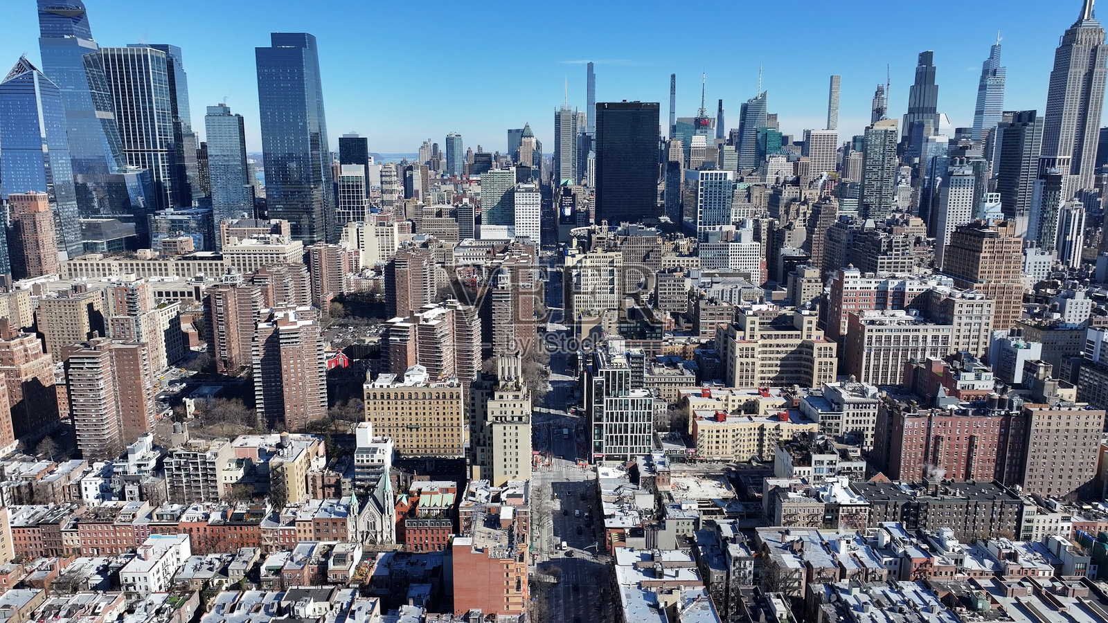 美国纽约市曼哈顿的市中心。照片摄影图片