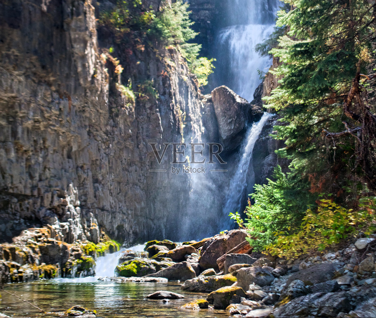 科罗拉多州的瀑布照片摄影图片