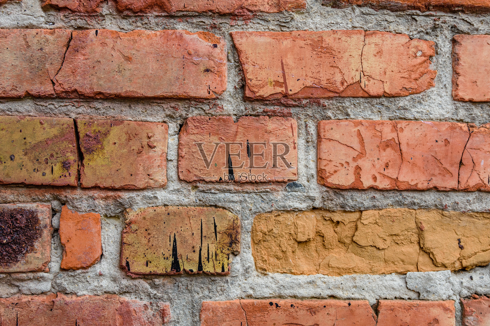 红砖老墙作为背景照片摄影图片