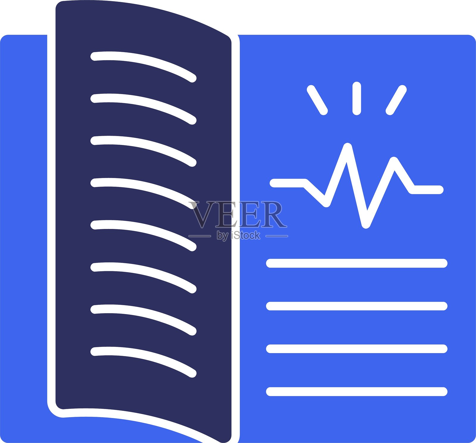 教育火花双色图标插画图片素材