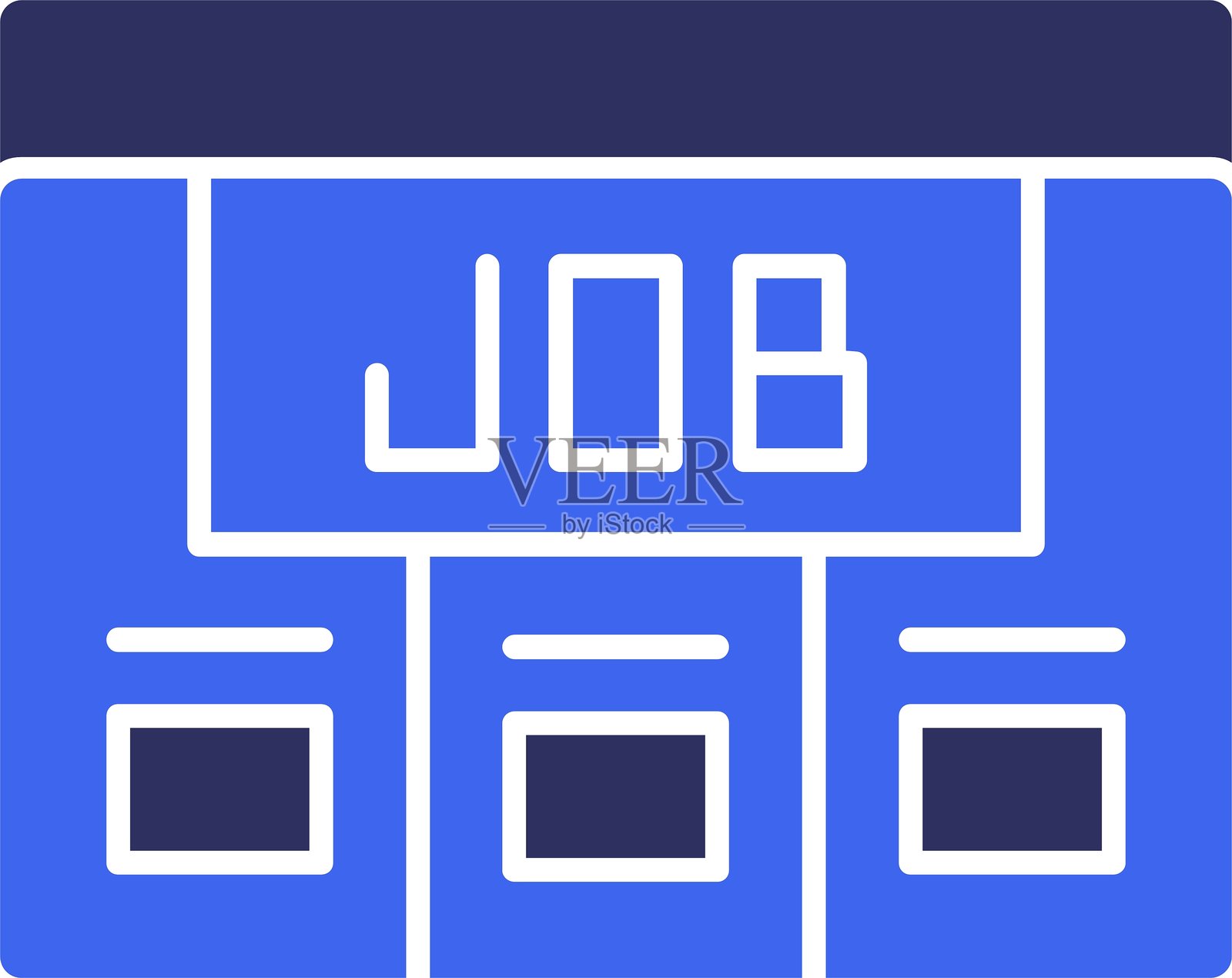 工作板实心双色图标插画图片素材