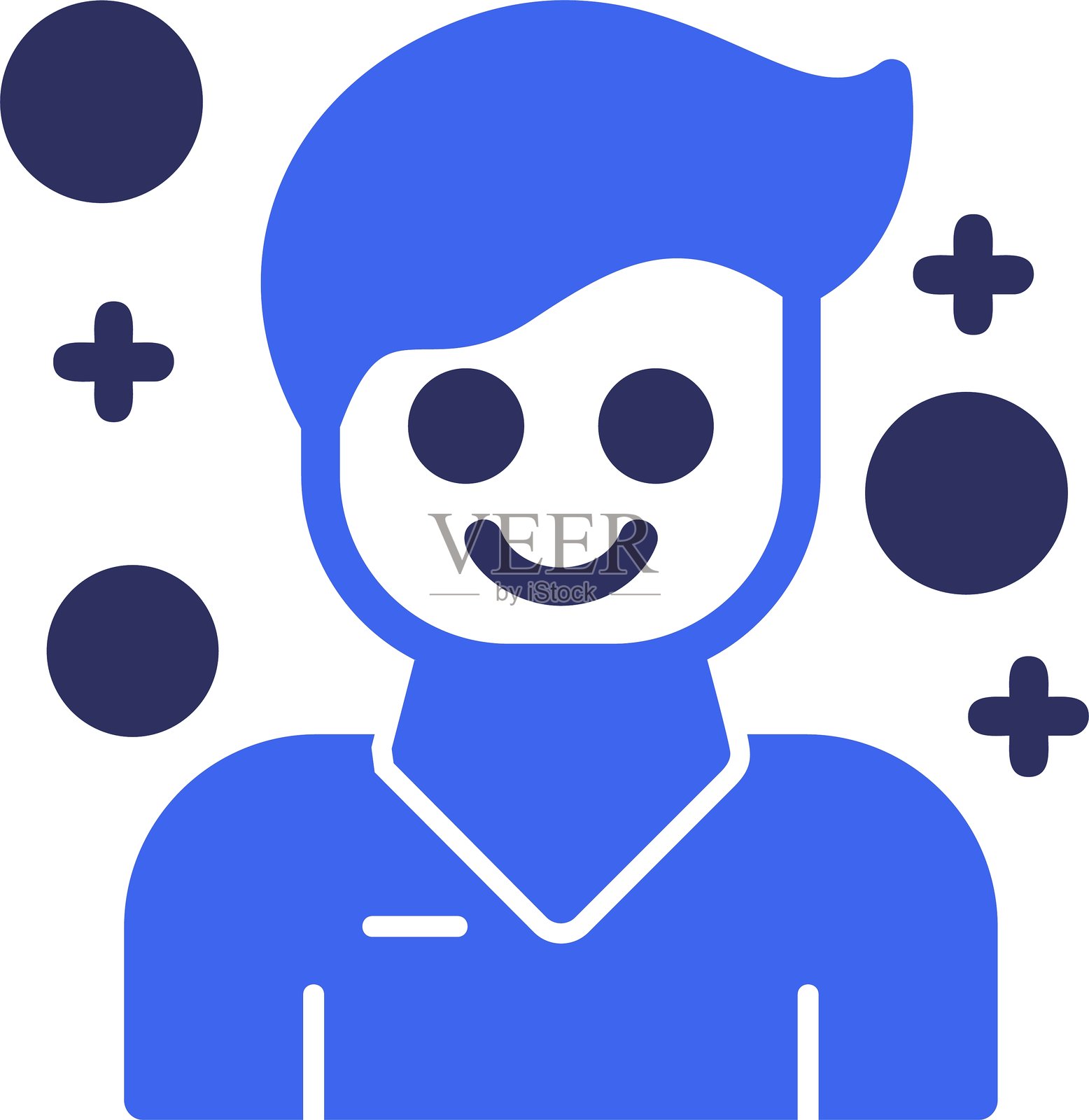 乐观的双色图标插画图片素材