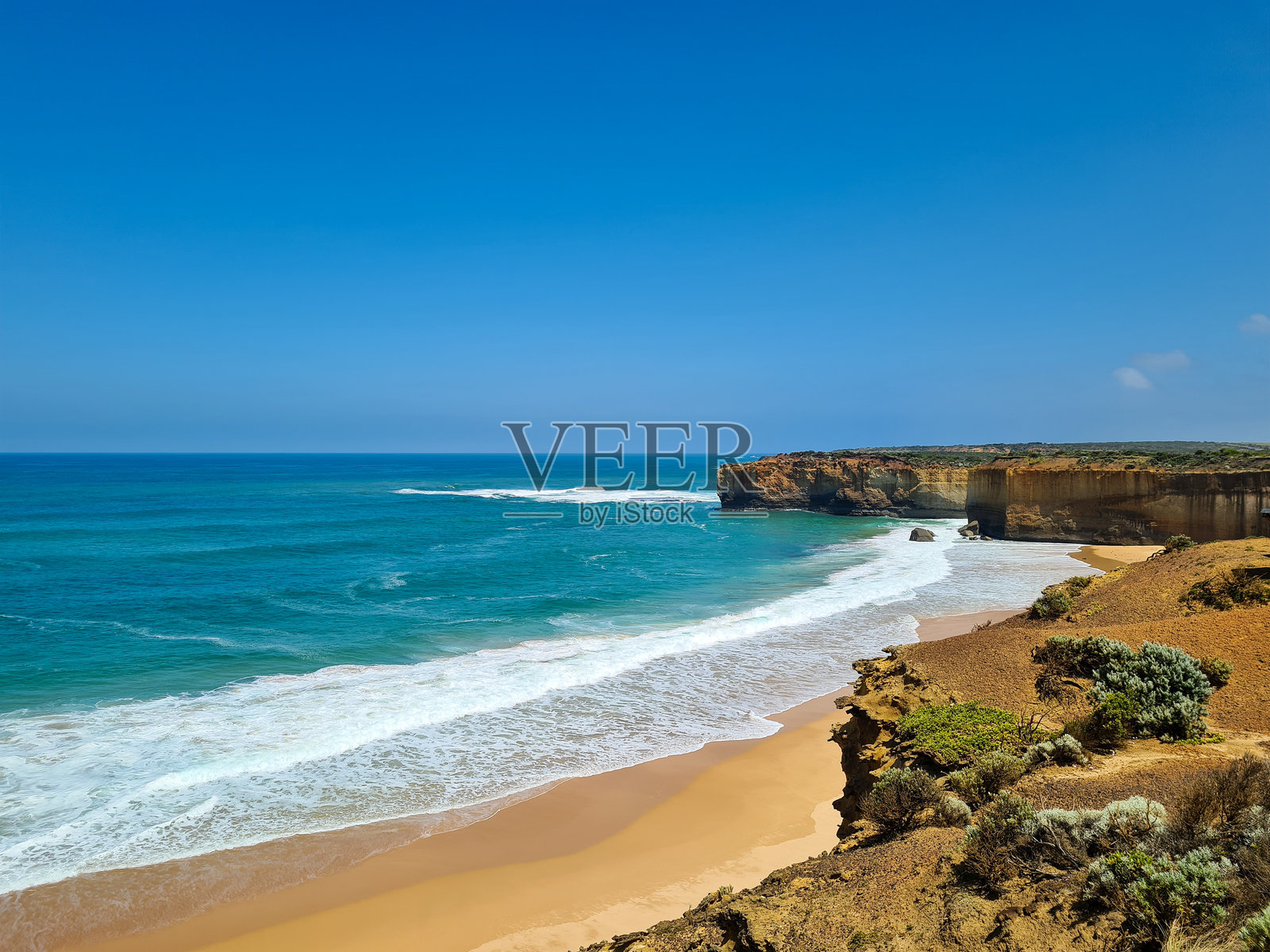 伦敦桥岩石形成，伟大海洋路，波特坎贝尔国家公园，维多利亚州，澳大利亚照片摄影图片